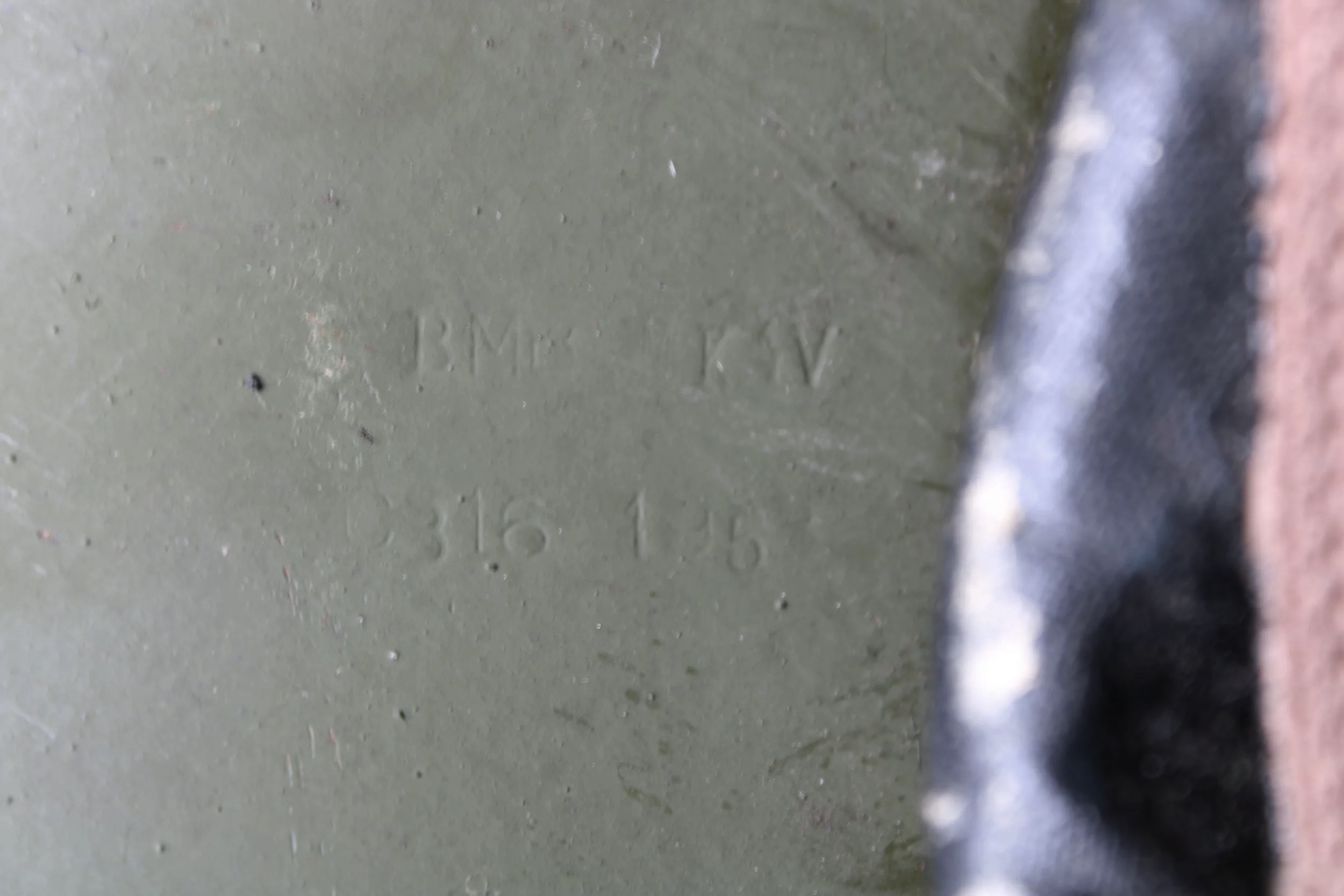 British Raw Edge Turtle Shell Helmet 1950's