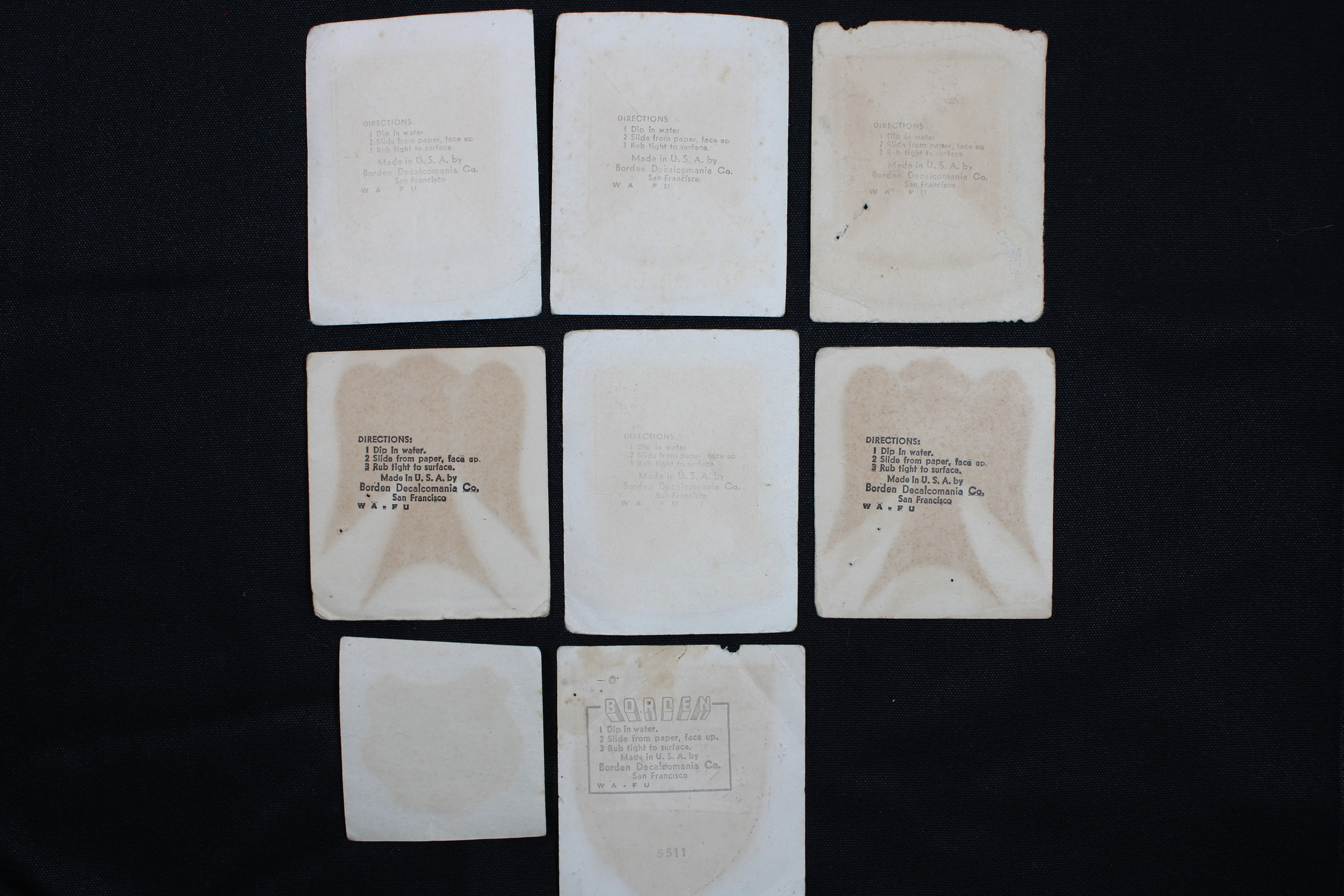 Original WWII US Army M1 Helmet Decals, 51st Coast Artillery Regiment, 63rd Infantry Regiment and Unknown Eagles