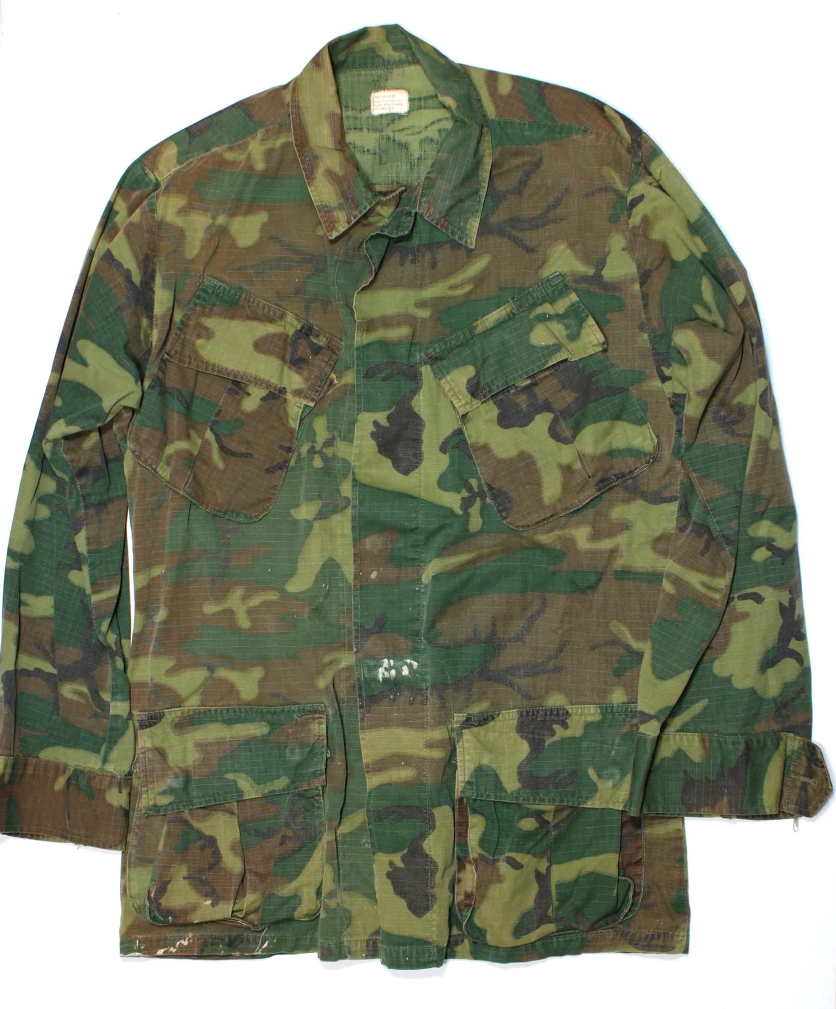 ERDL Camouflage RipStop Jungle Jacket Vietnam War Small