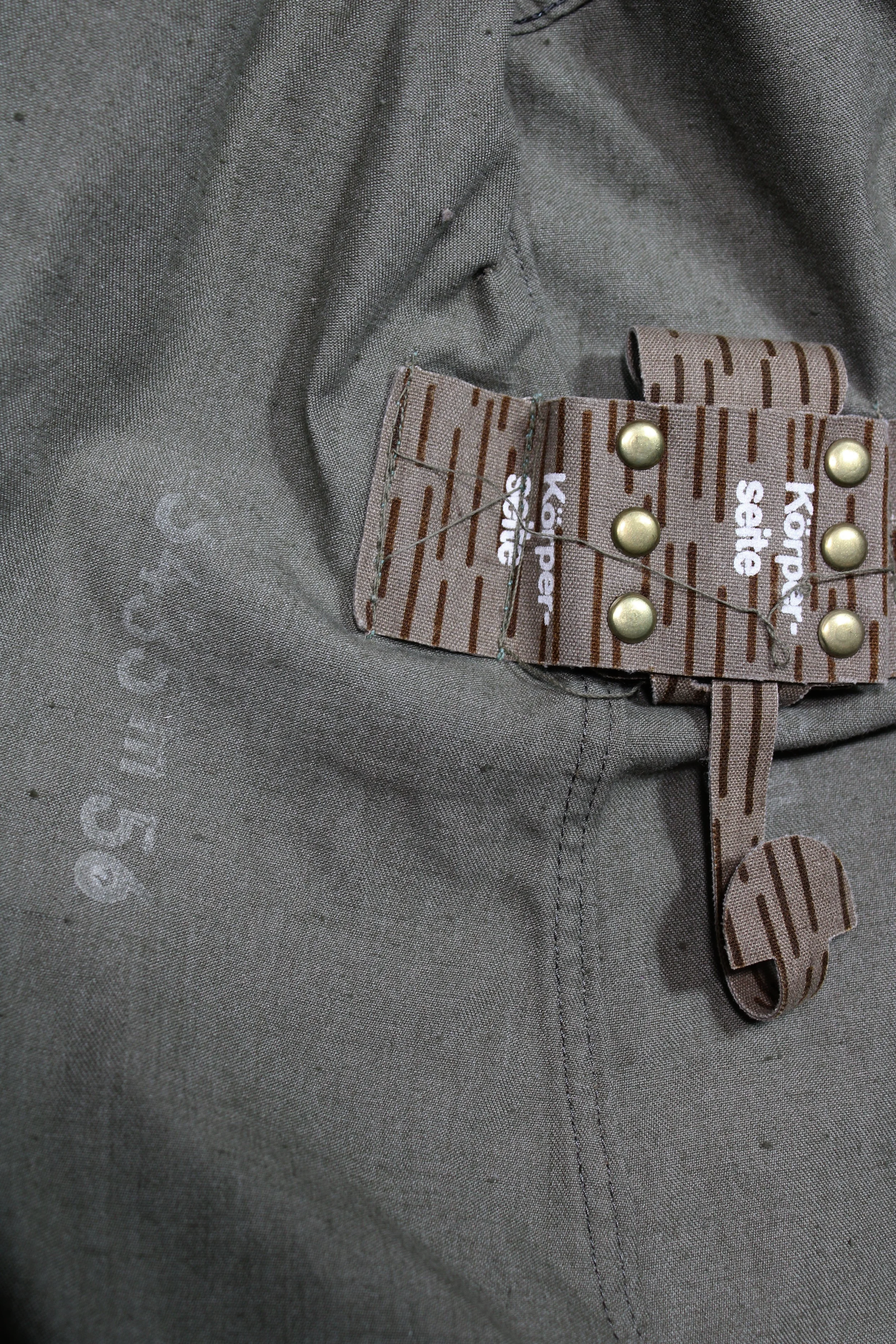 East German Strichtarn Dosimeter Holders and Pistol Pocket Camo Summer Jacket Uniform DDR NVA