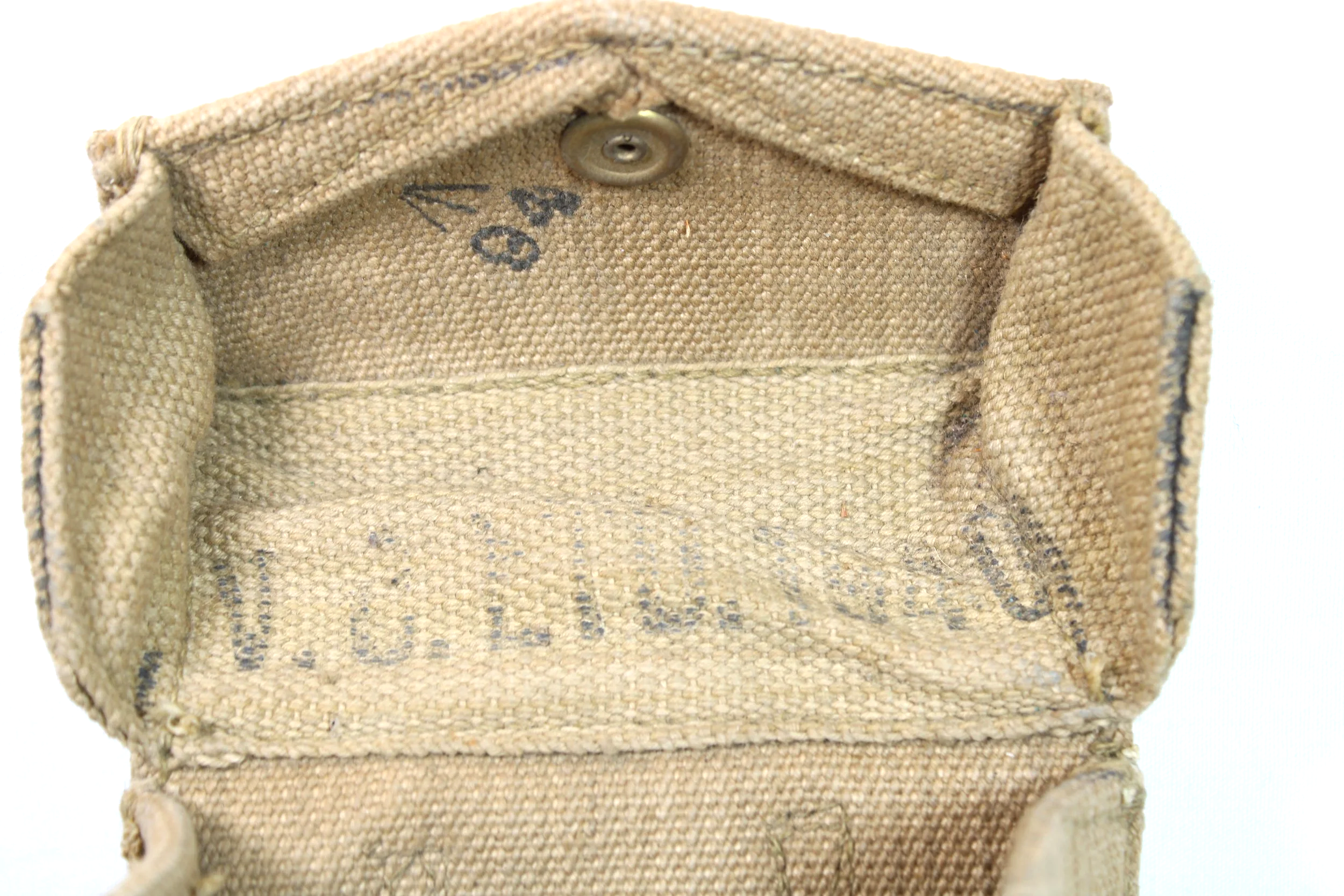 WW2 British Army Pattern 37 Webbing Basic Pouch 1940 Dated