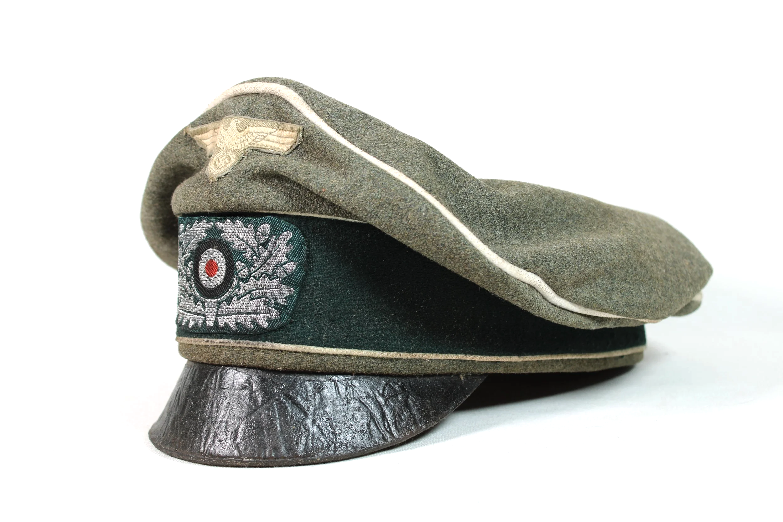 Old Michael Janke High Quality Heer Infantry Crusher Visor Cap WW2 German Reproduction