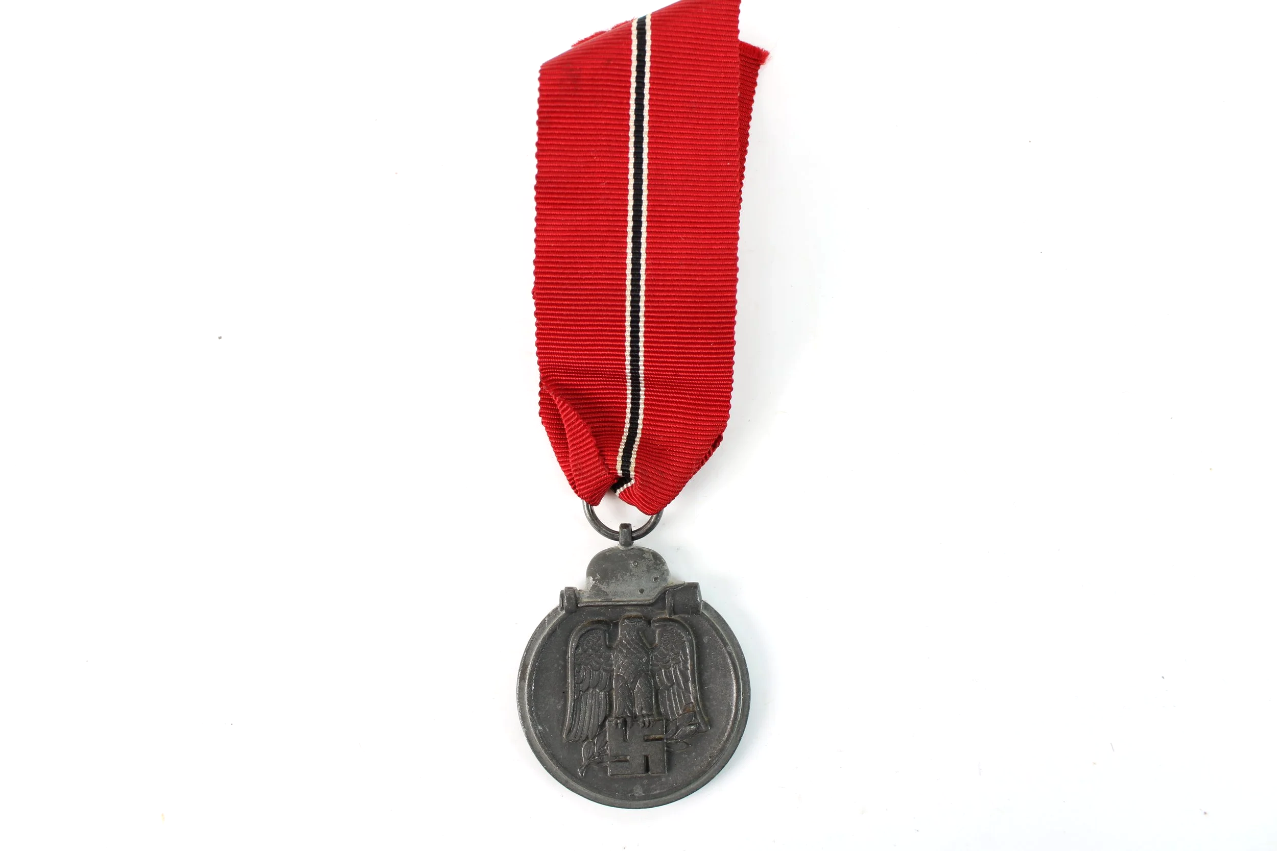 Original WW2 German Eastern Front Medal / Ost Medal (Ostmedaille) Marked (3) Wilhelm Deumer
