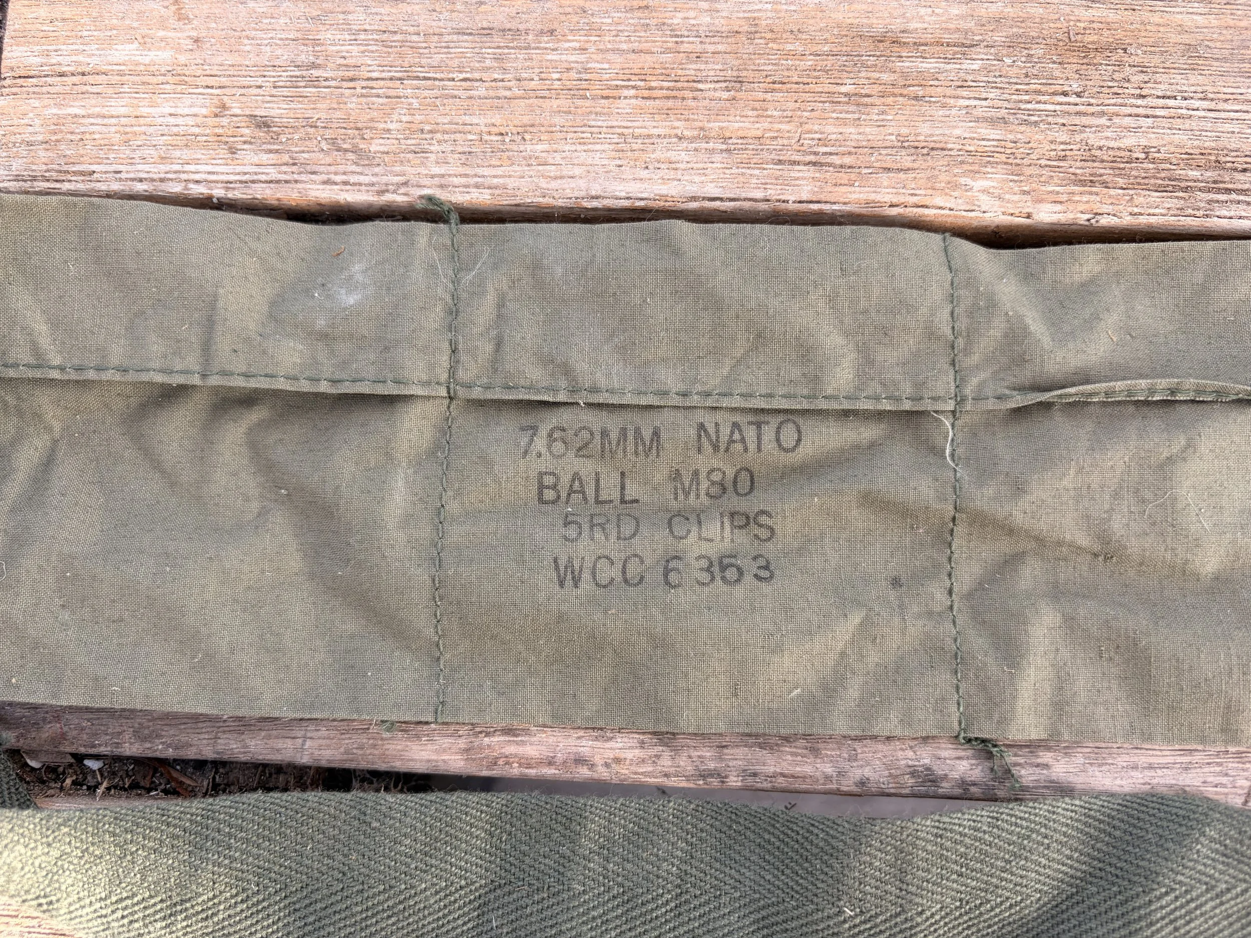 Vietnam War 1969 5.56MM Bandolier W/ Safety Pin