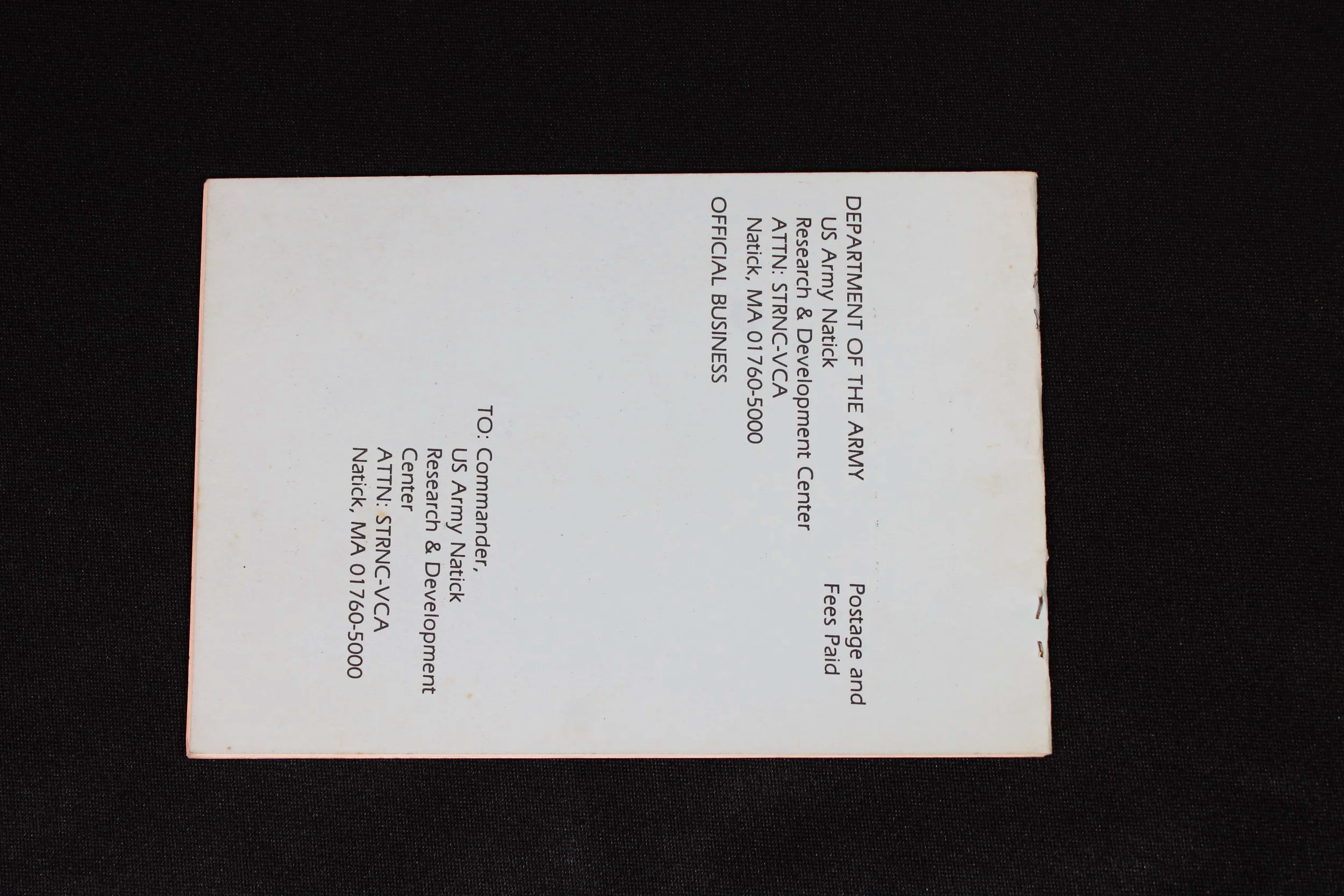 US Army Natick This is your Ballistic Helmet Booklet PASGT Manual