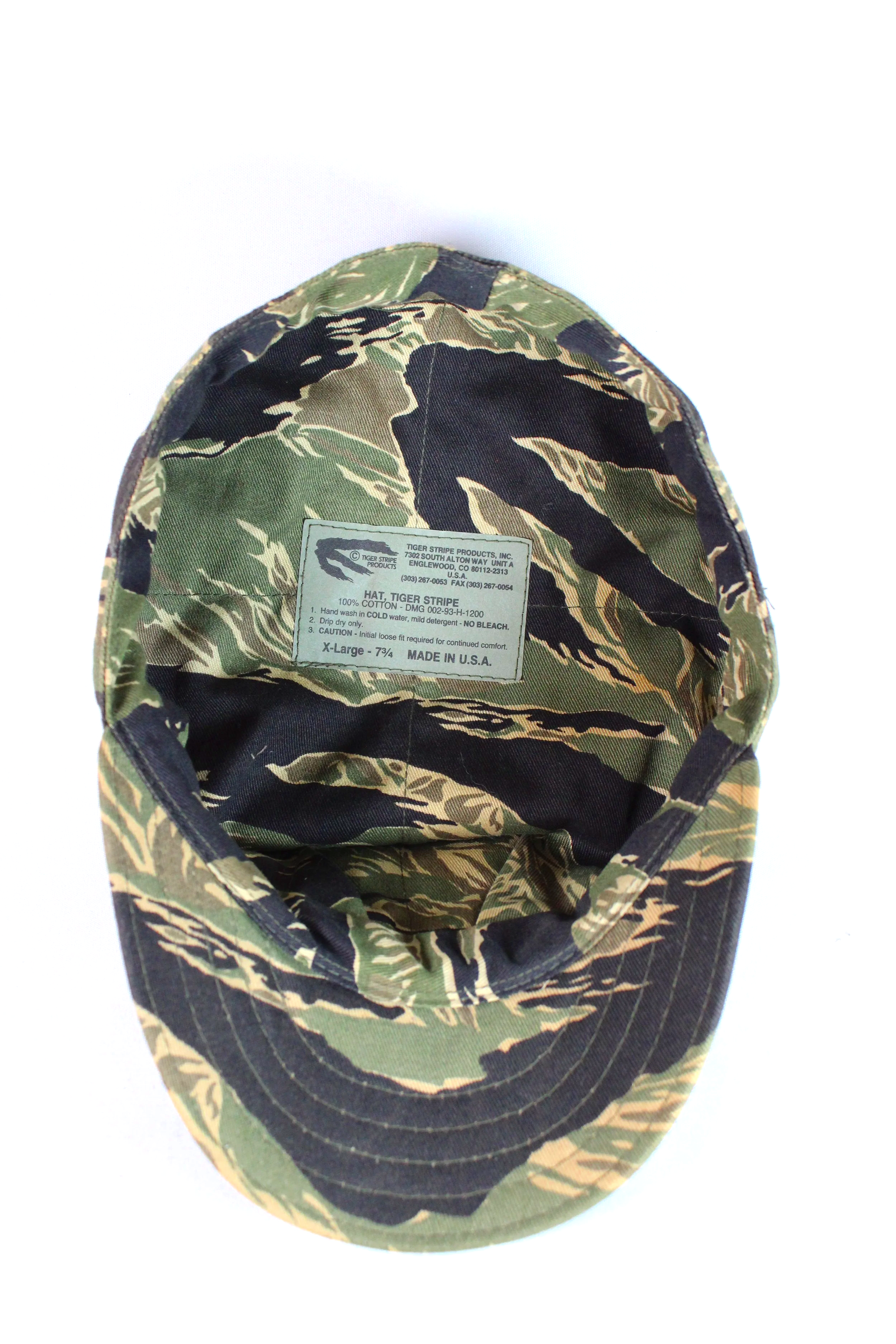 USMC Cap Vietnam Tiger Stripe Products XL 7 3/4