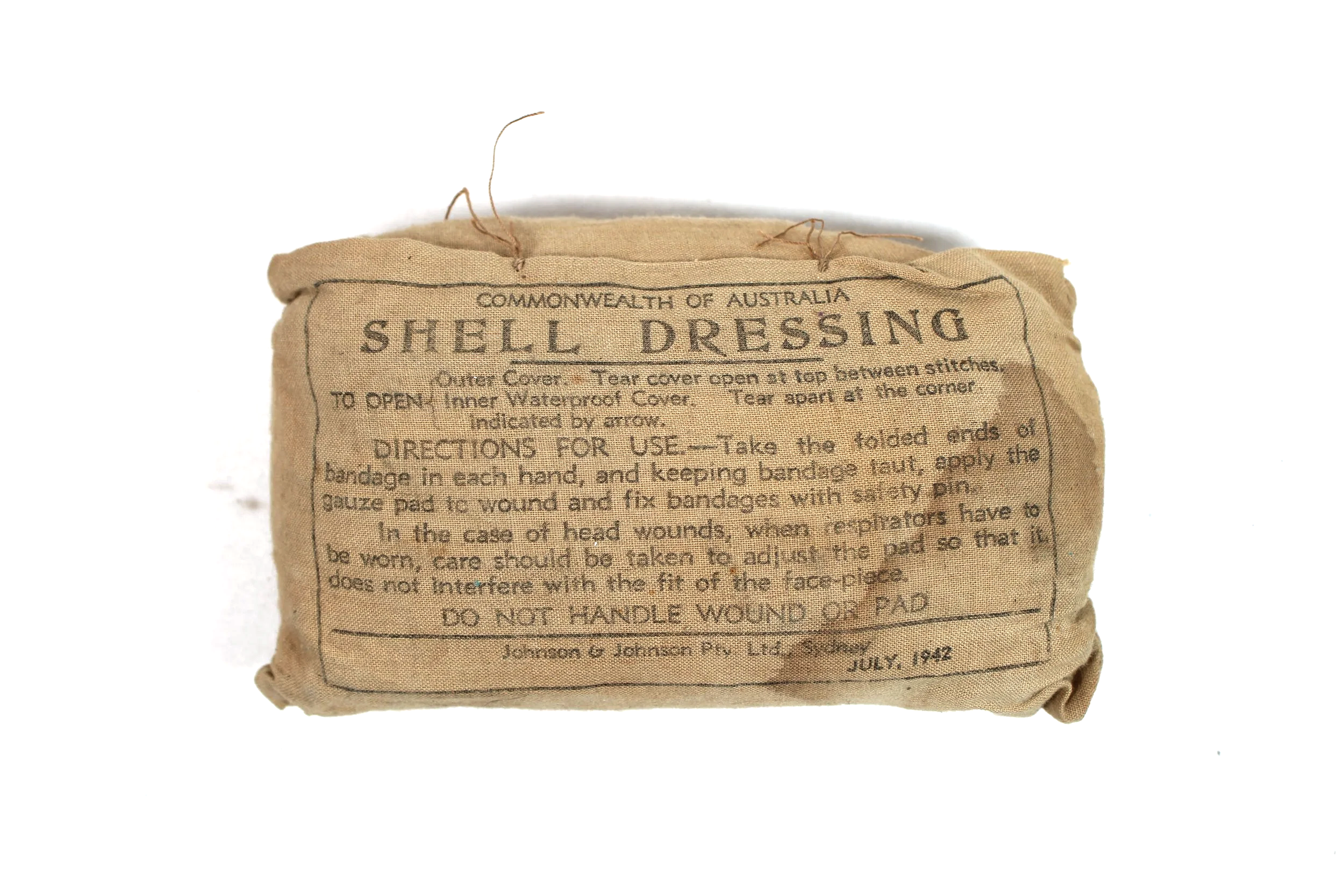 WW2 Commonwealth of Australia Shell Dressing package from July 1942