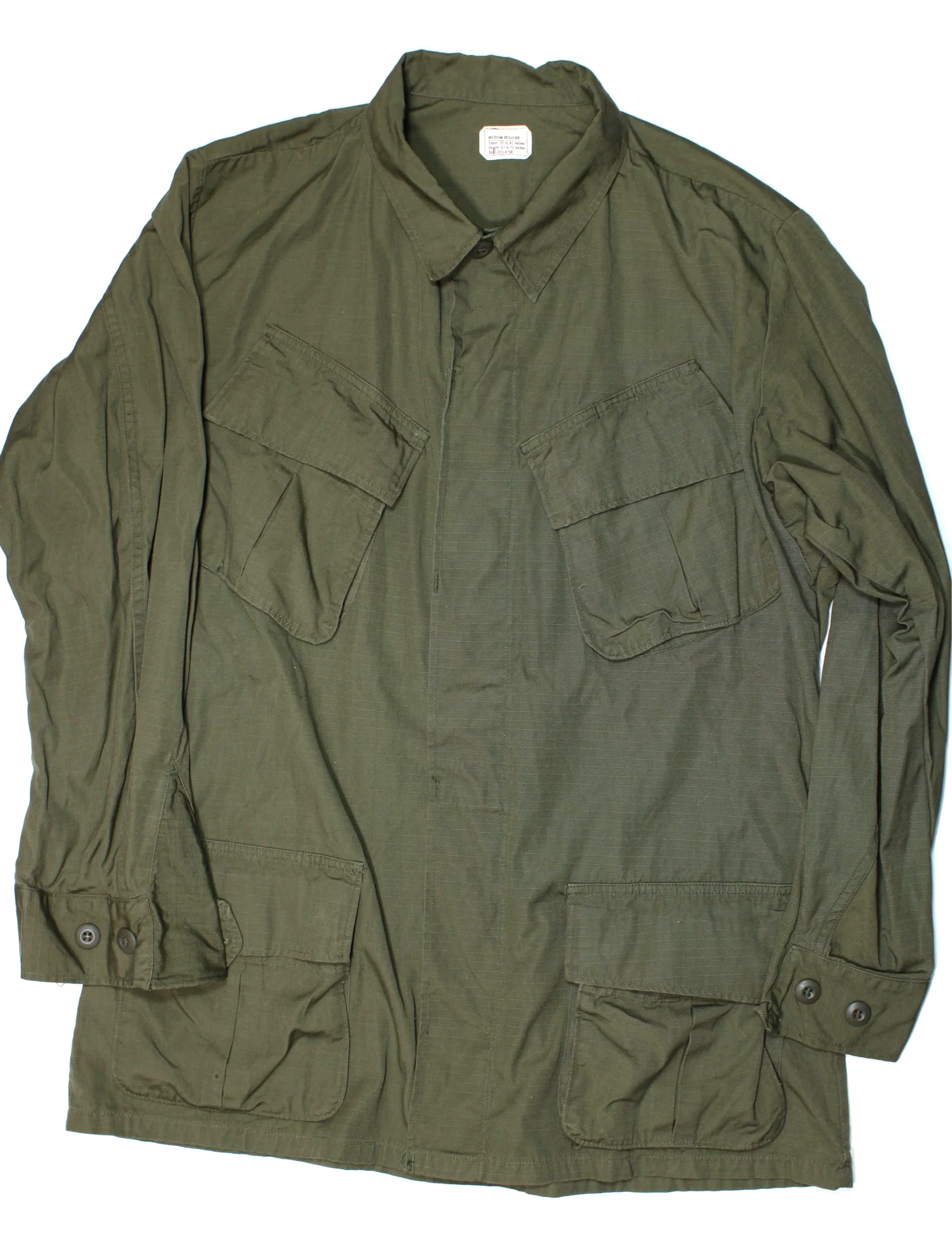 Vietnam War OG 107 RipStop Jungle Jacket MEDIUM 1968 Deadstock