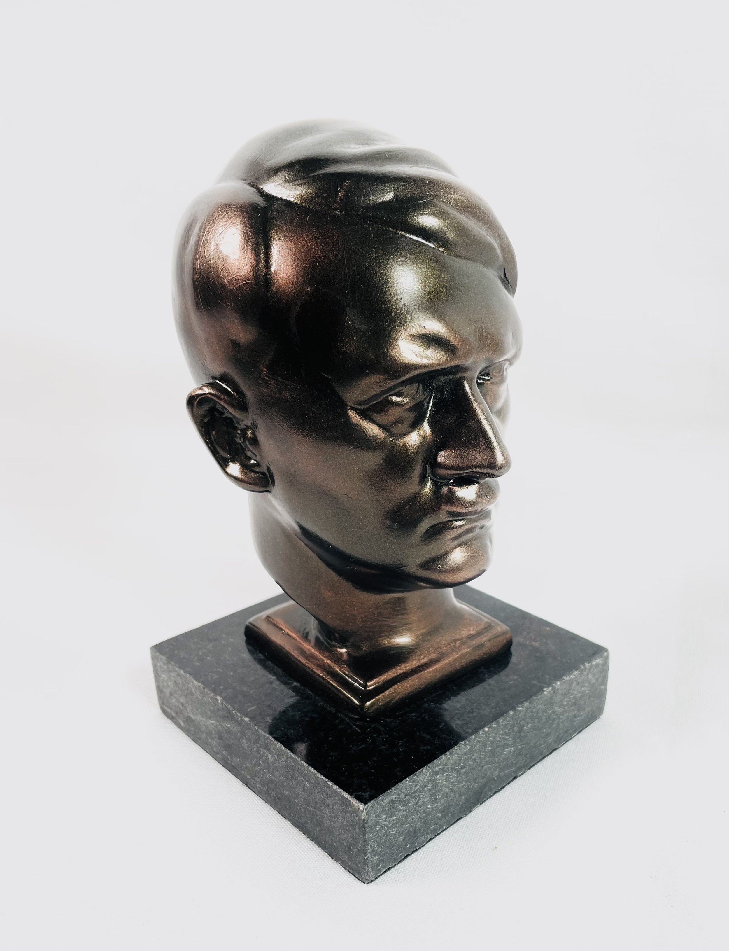 Reproduction Heavy Metal Cast Adolf Hitler Bust