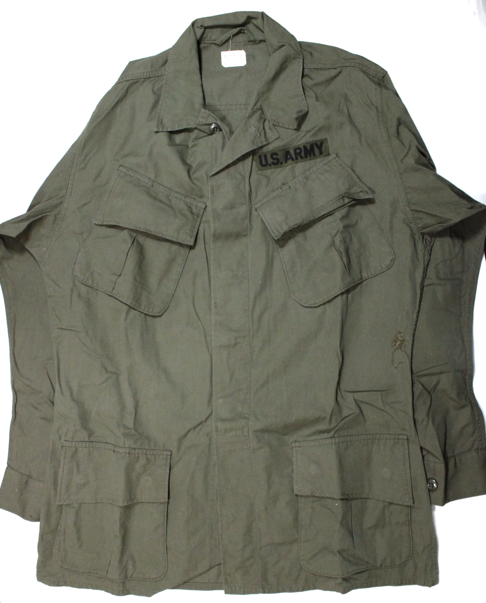 RipStop Jungle Fatigue Jacket Vietnam War Medium Long 1968
