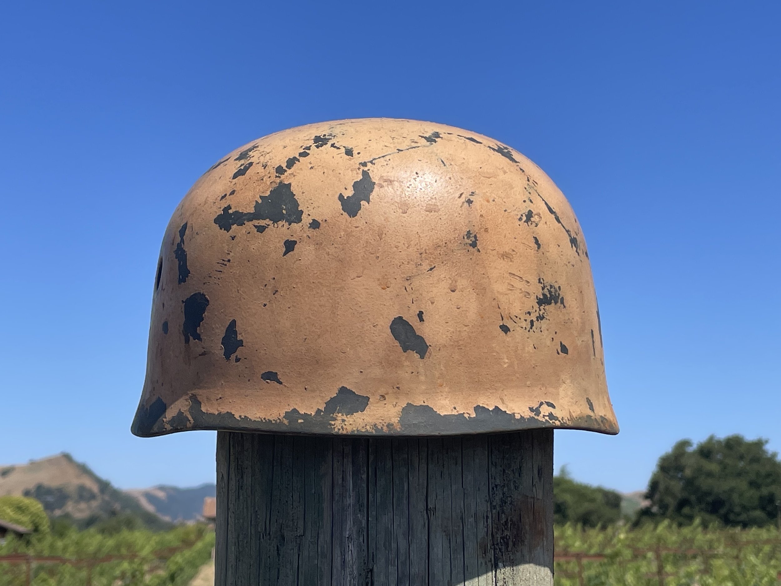 Reproduction WWII Fallschirmjäger Perfect Replica ET68 M38 Single Decal Tropical Camouflage Helmet Shell