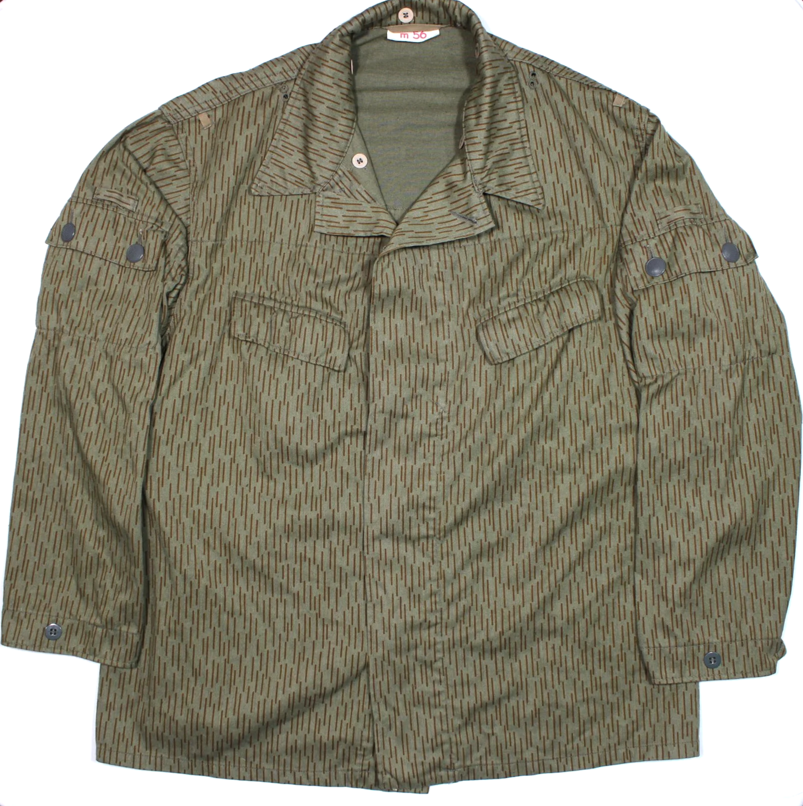 East German Strichtarn Dosimeter Holders and Pistol Pocket Camo Summer Jacket Uniform DDR NVA