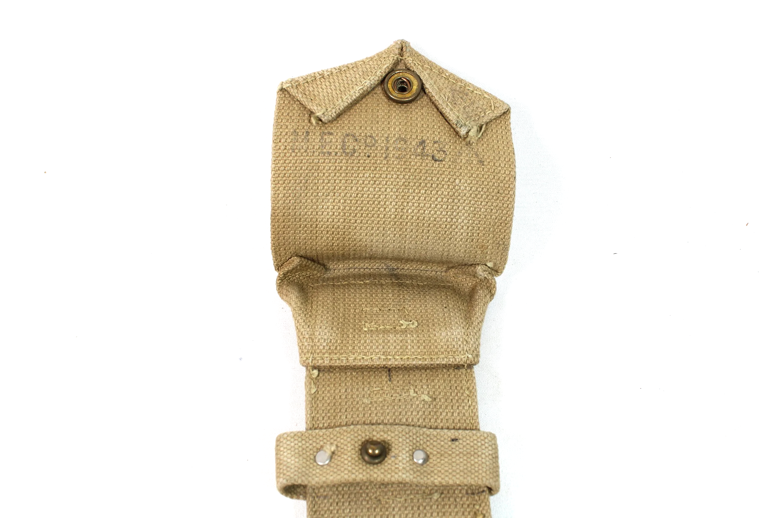 WW2 British Military Webbing Wire / Bolt Cutter Frog 1937 Pattern 1943 Dated
