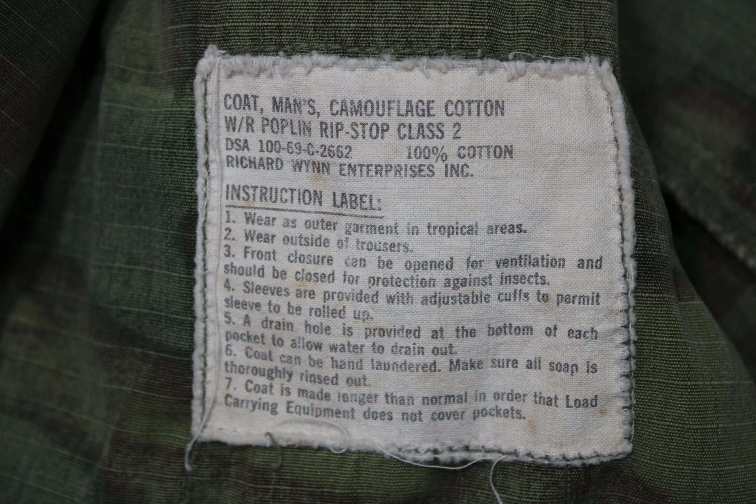 ERDL Camouflage RipStop Jungle Jacket Vietnam War Small