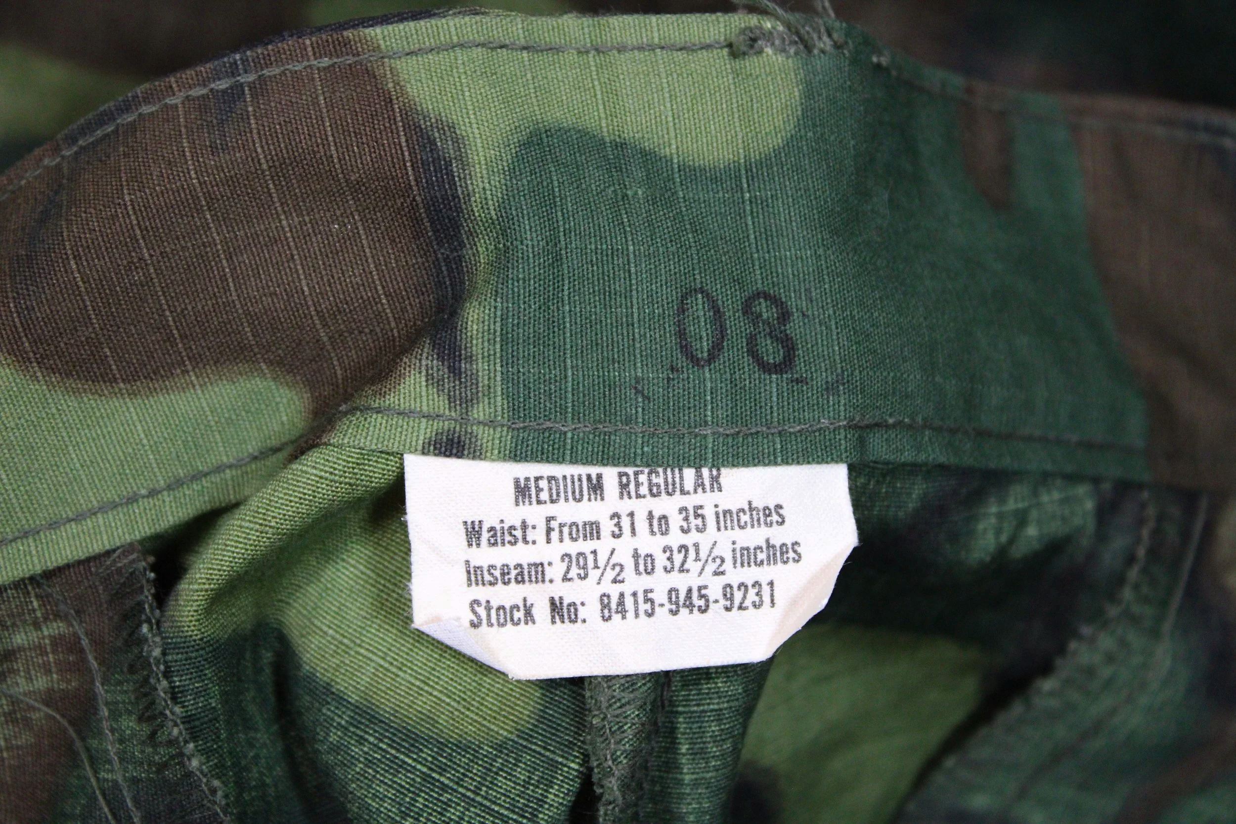 Ripstop ERDL 1968 Jungle Fatigue Vietnam war Pants Medium Regular Nearly Mint