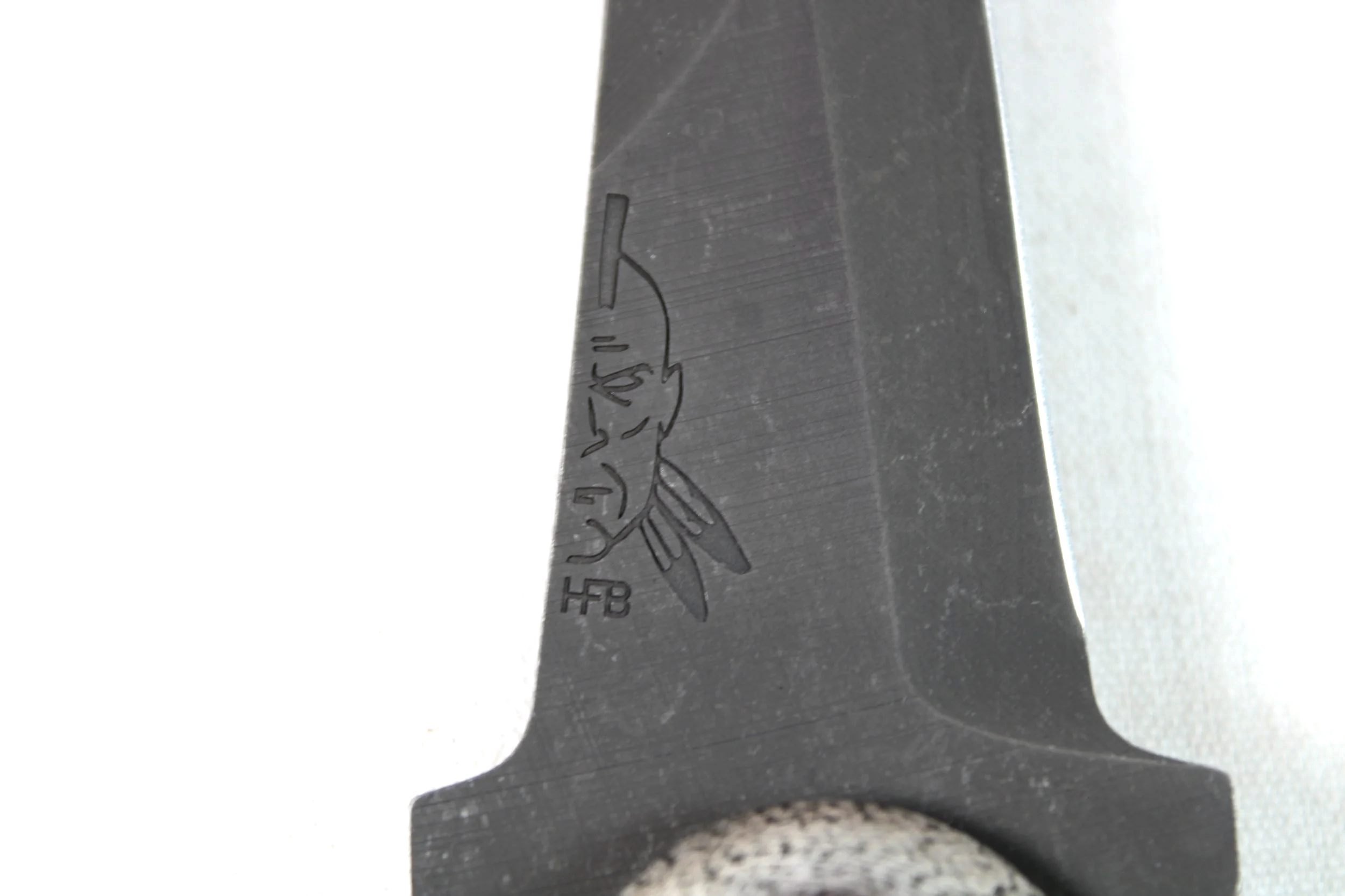 Half Face Blades Combat Filet - 4in Black Micarta S45VN