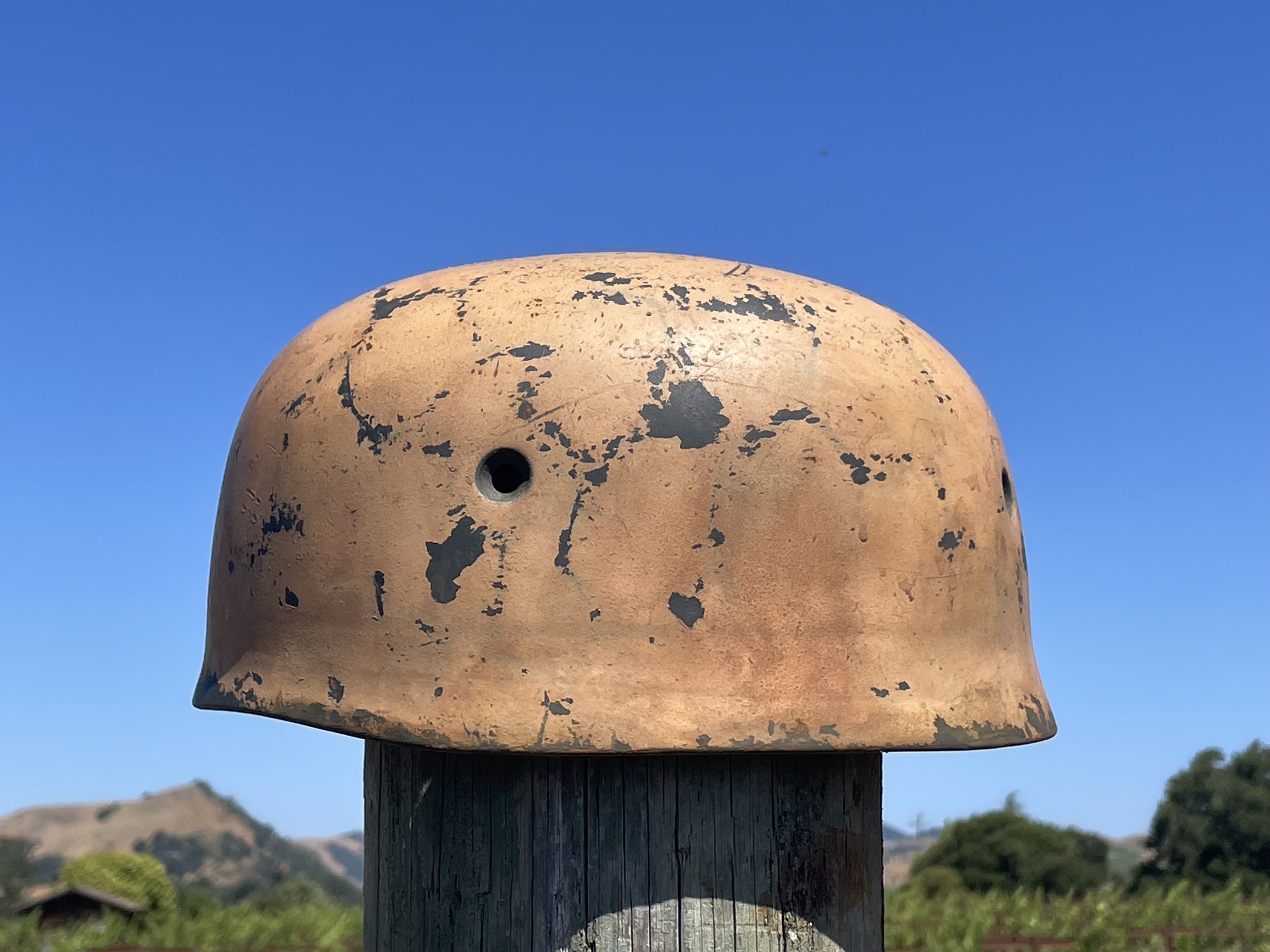 Reproduction WWII Fallschirmjäger Perfect Replica ET68 M38 Single Decal Tropical Camouflage Helmet Shell