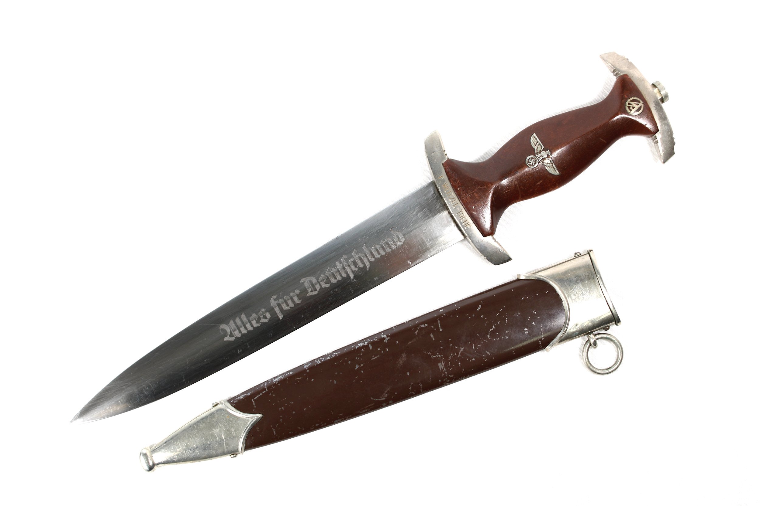 Original Very Interesting "SS Obergruppenfuhrer Fritz Weitzel Loyal" Early SA Dagger By Rare Maker ( Christianwerk Solingen )