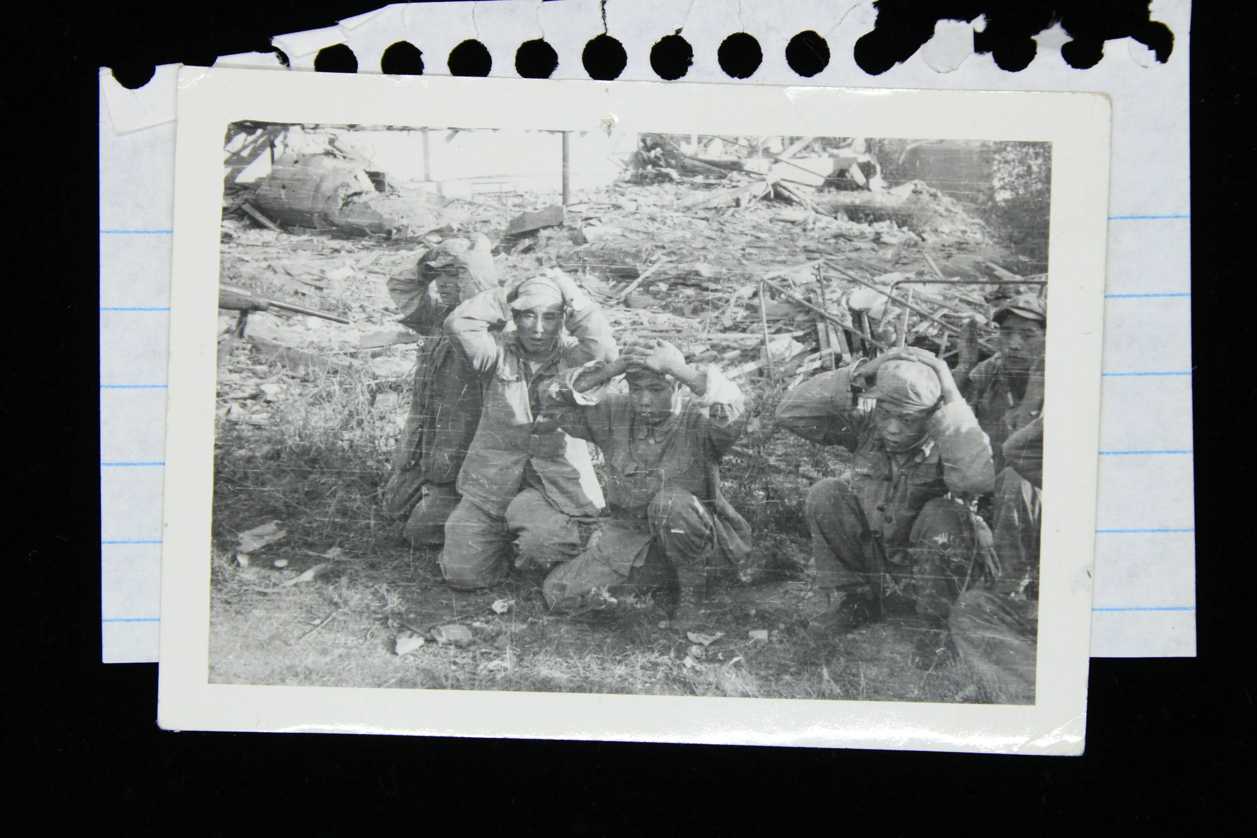 Lot of 5 Korean War Photos W/ Names and Descriptions