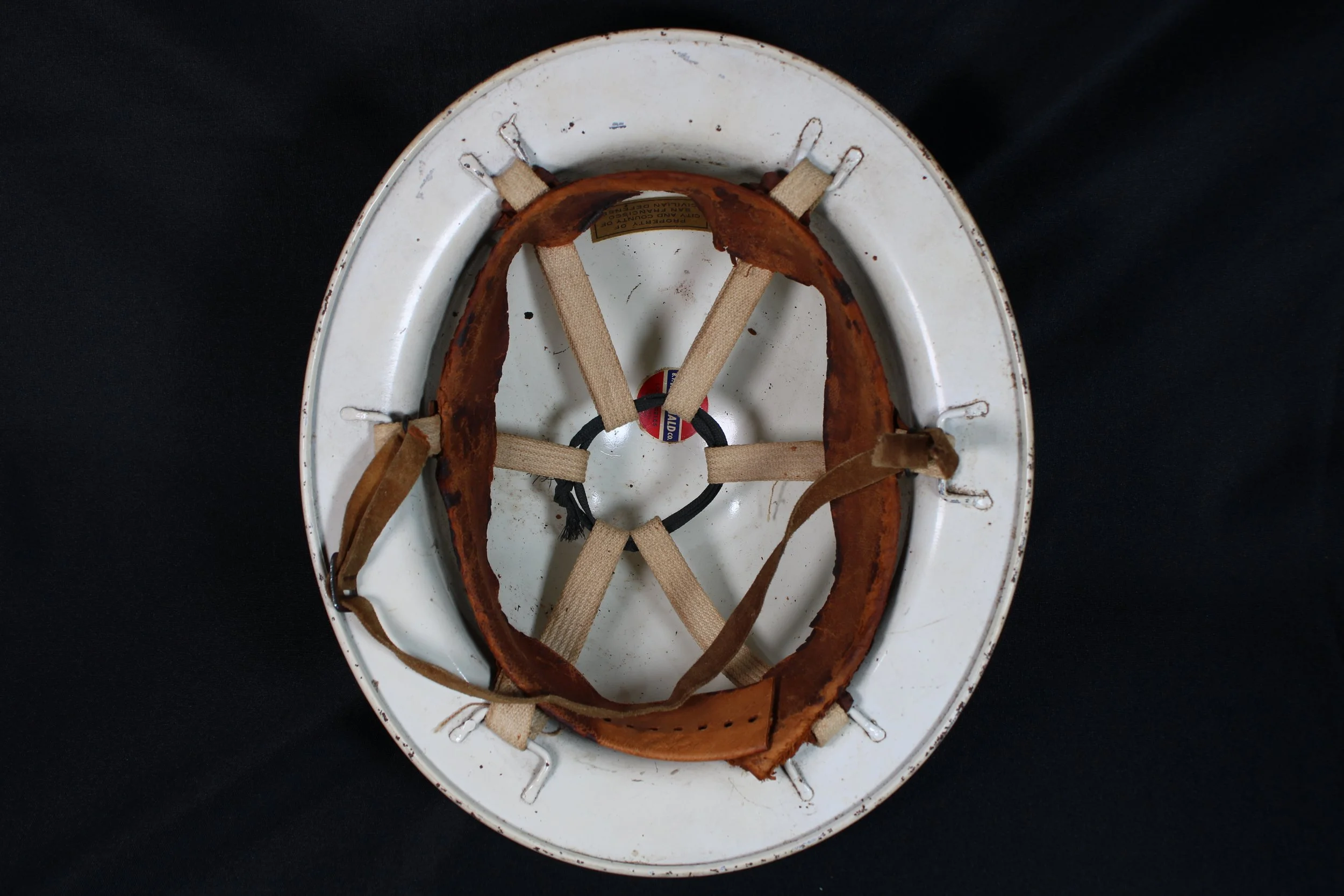 WW2 US Civil Defense Air Raid Warden Helmet San Francisco