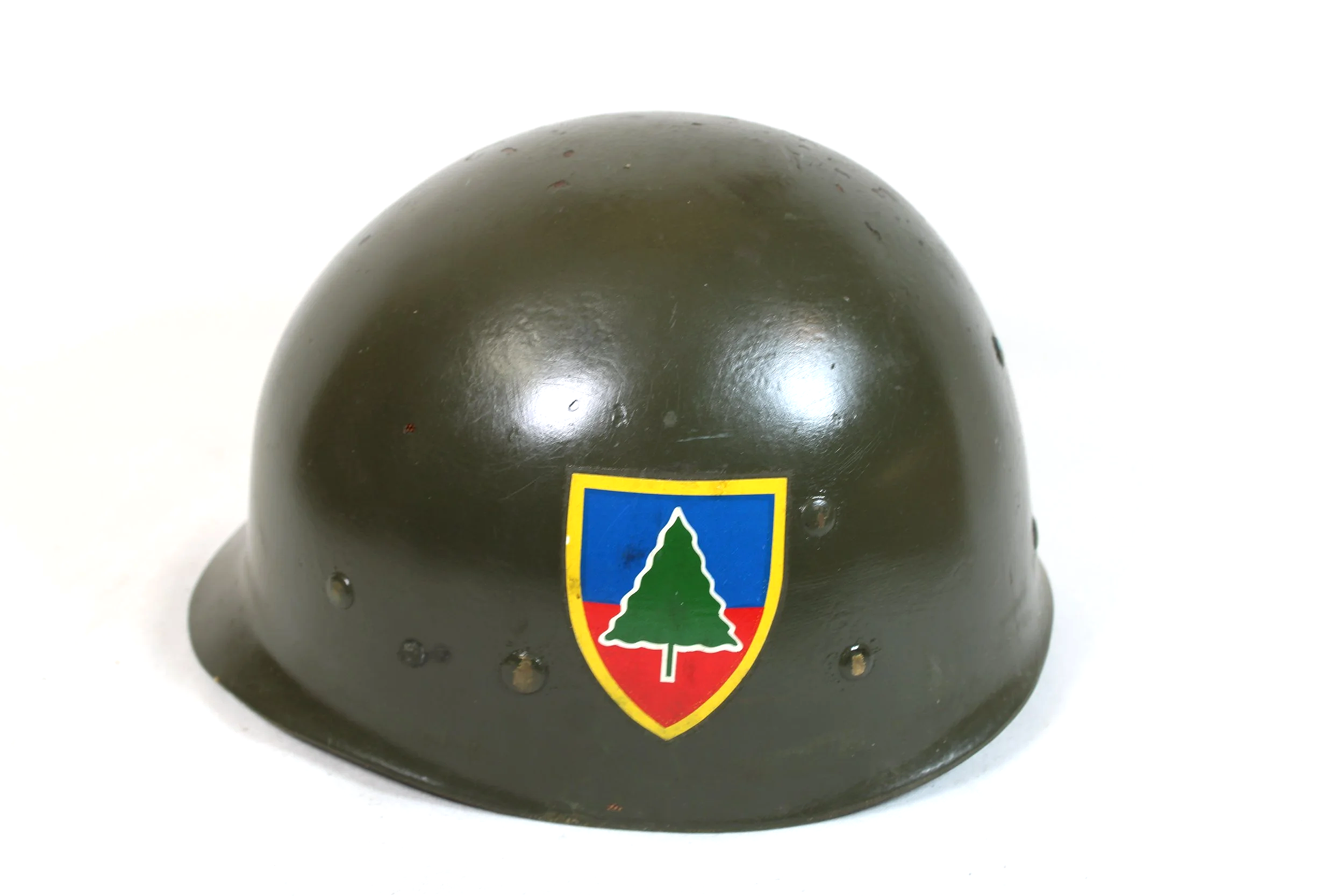 Early Vietnam War M1 Helmet set W/Deep early Mitchel Cover and Korean War Era Liner W/Decals