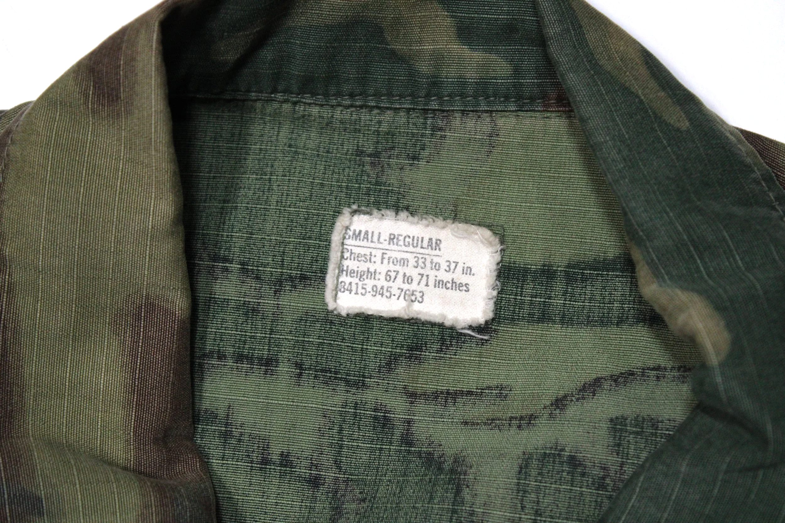 ERDL Camouflage RipStop Jungle Jacket Vietnam War Small