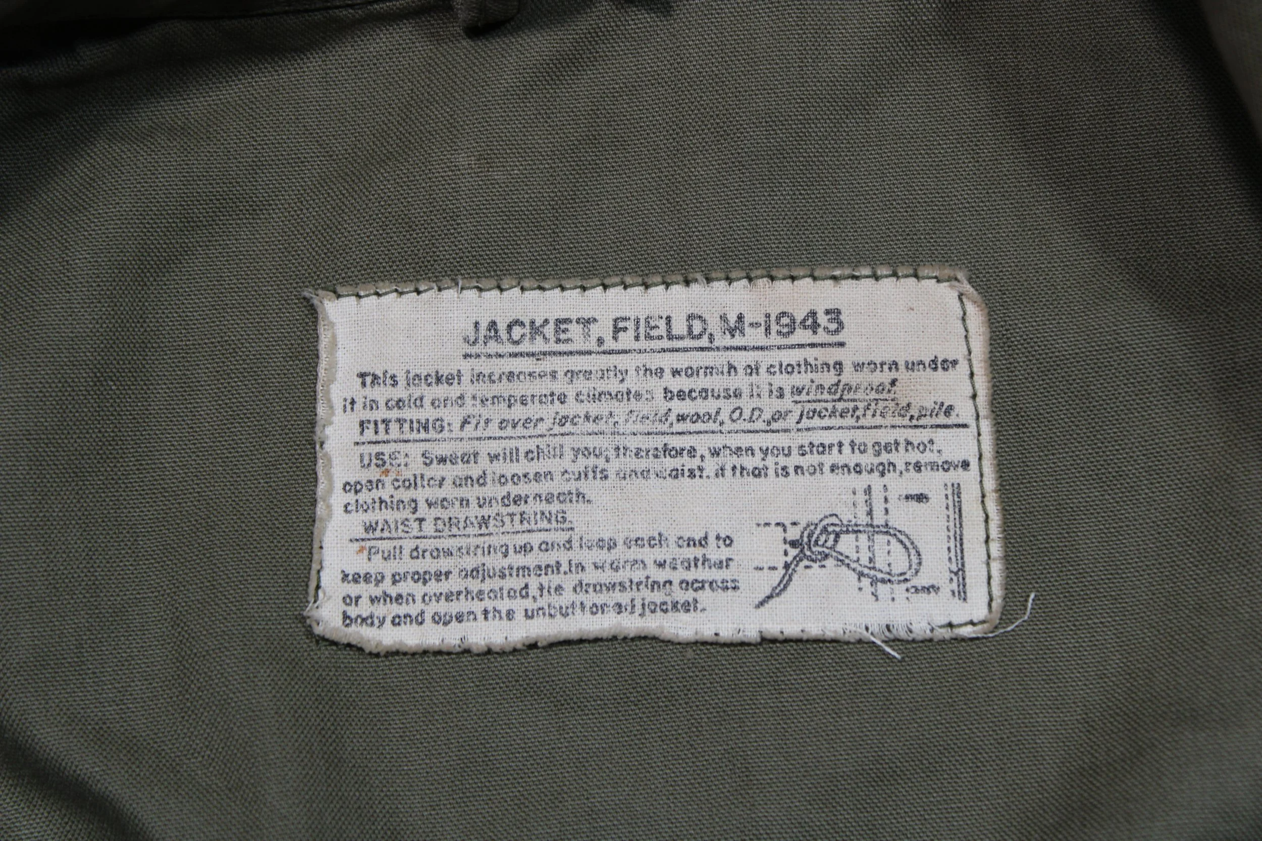 WW2 US Army M-43 Field Jacket M1943 38L