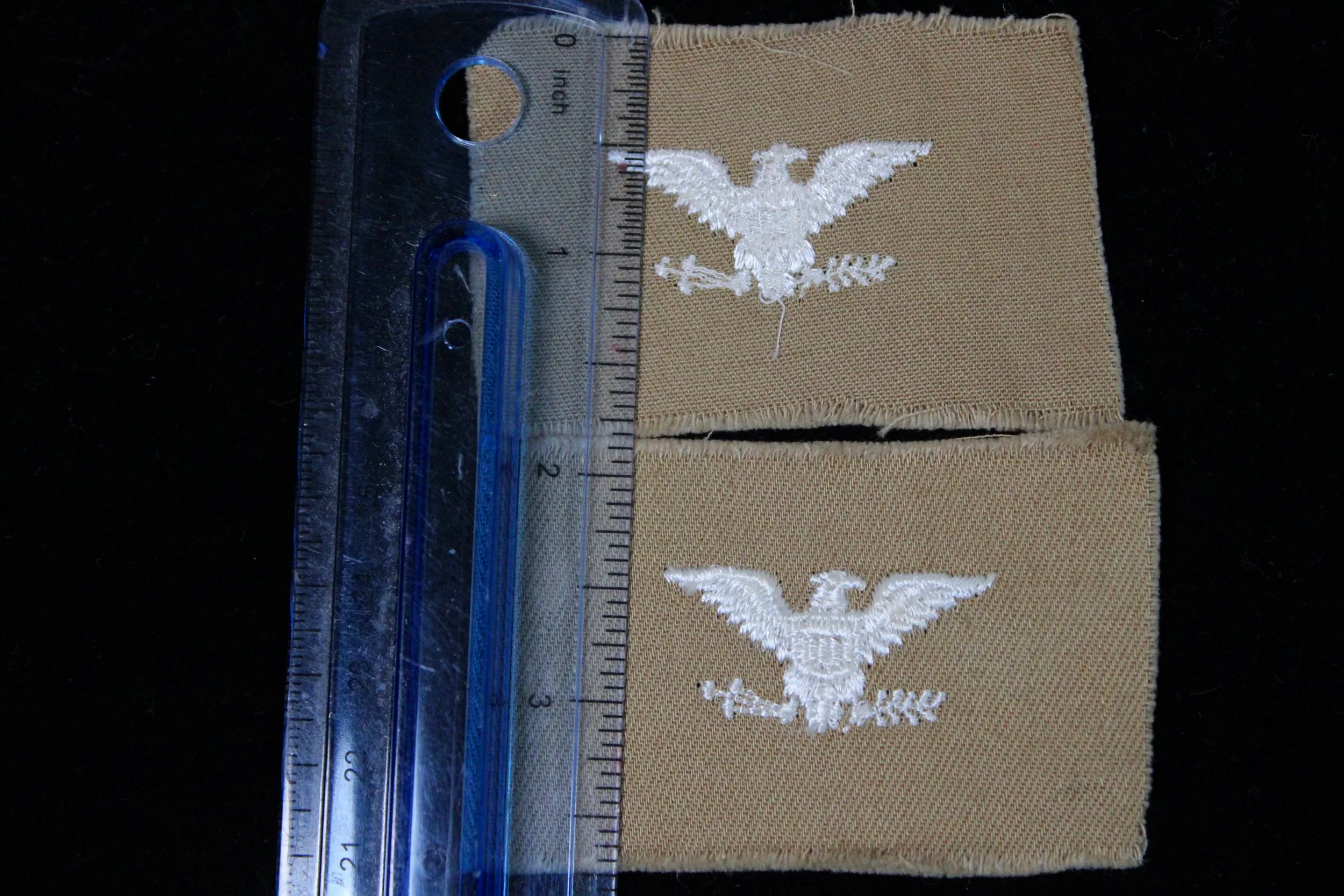US Military Colonel Embroidered Collar Insignia set