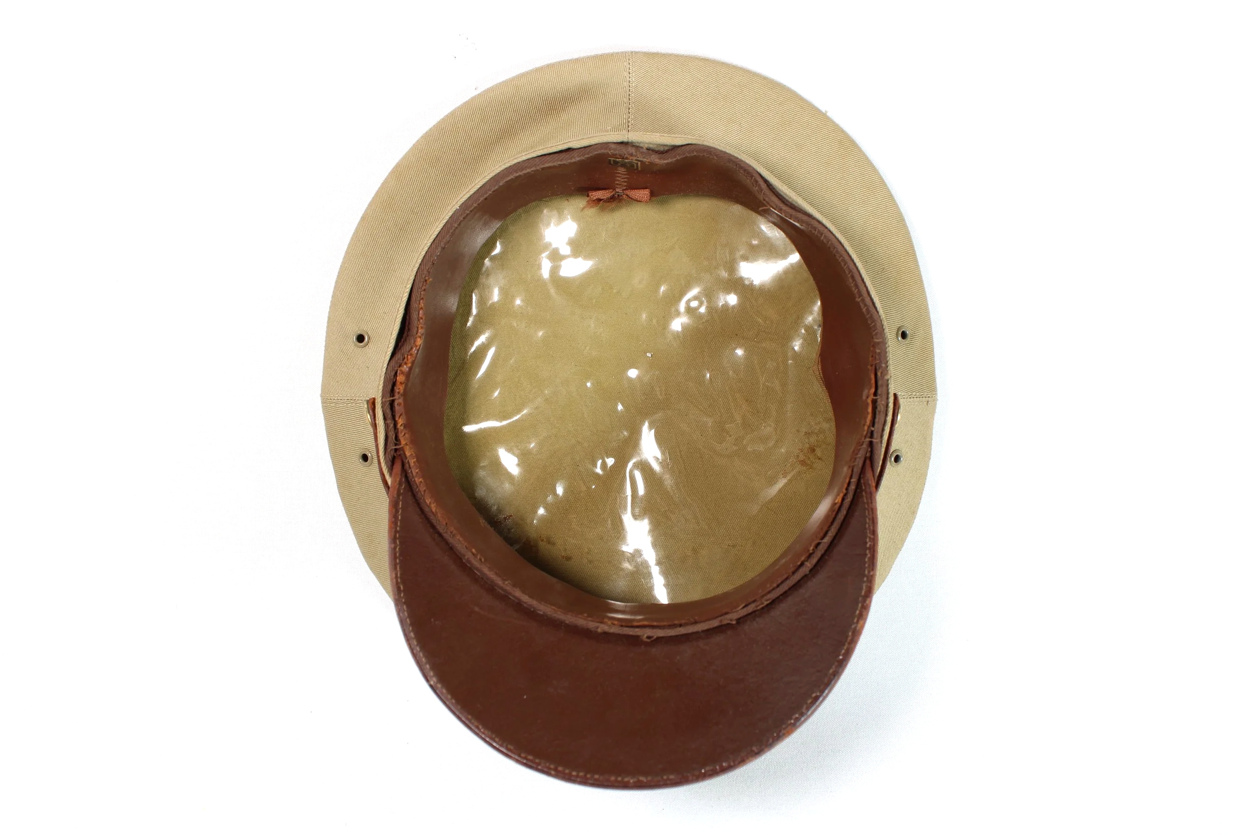 WWII US Enlisted Khaki Visor Cap Large