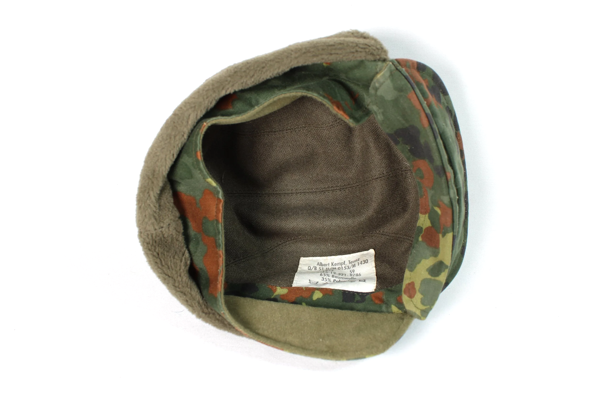 German Bundeswehr Flecktarn Winter Field Cap Hat Size 59