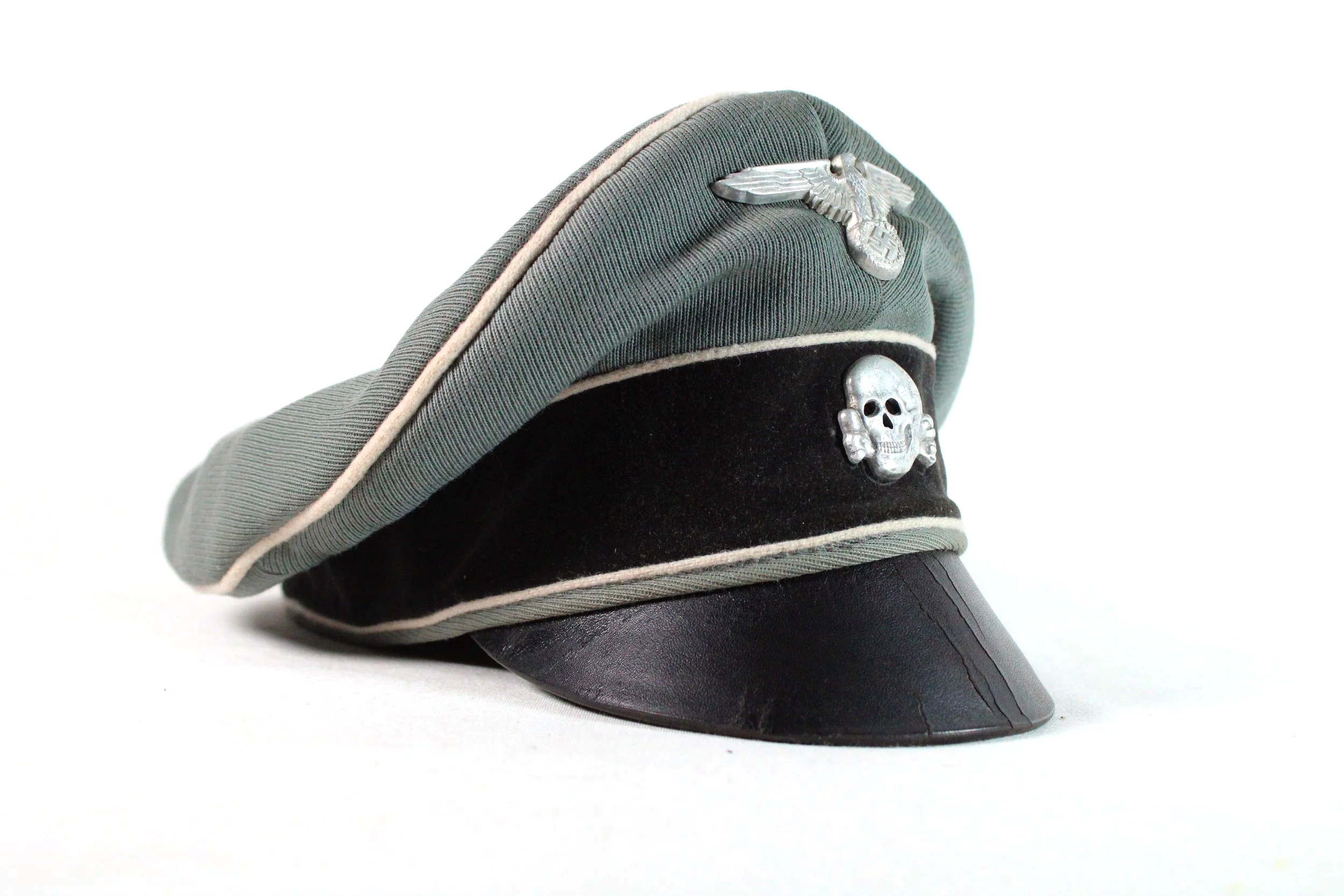Waffen SS Old Janke Officer Crusher Visor Size 58