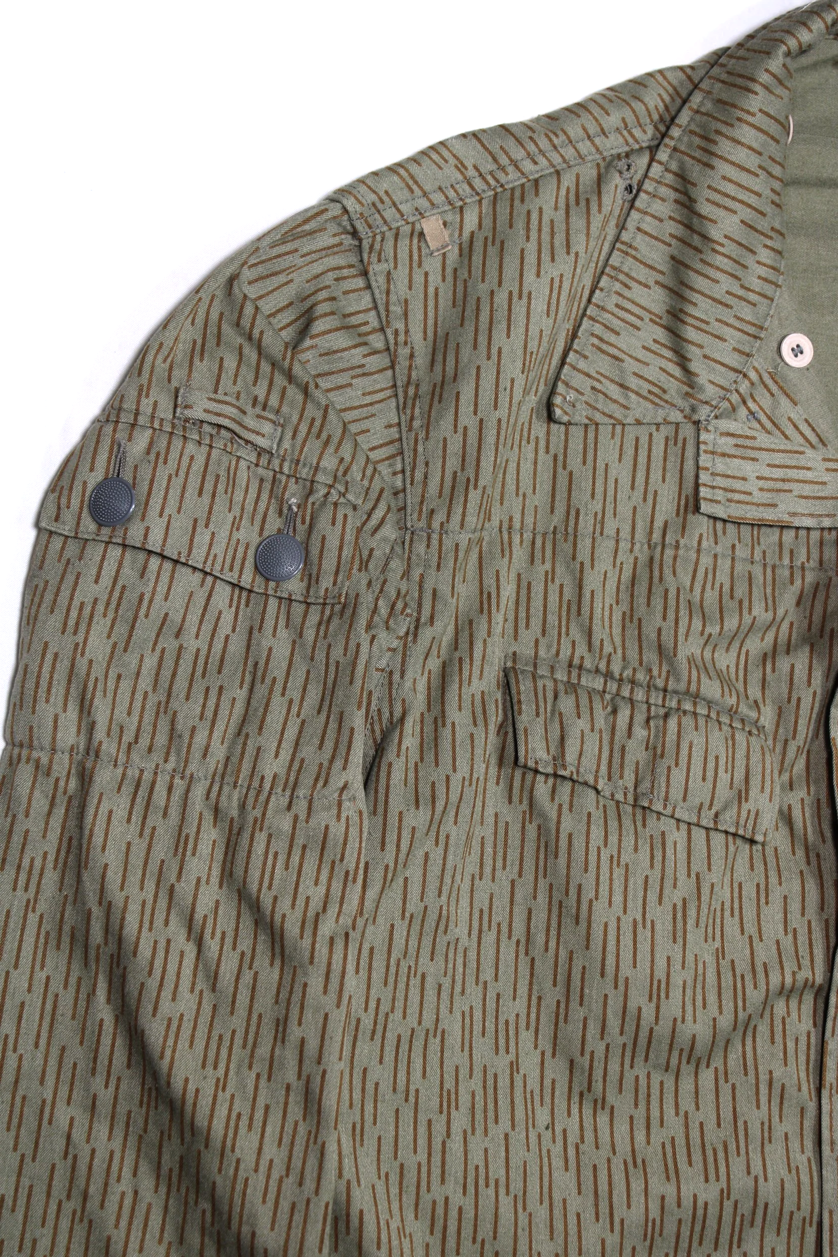 East German Strichtarn Dosimeter Holders and Pistol Pocket Camo Summer Jacket Uniform DDR NVA