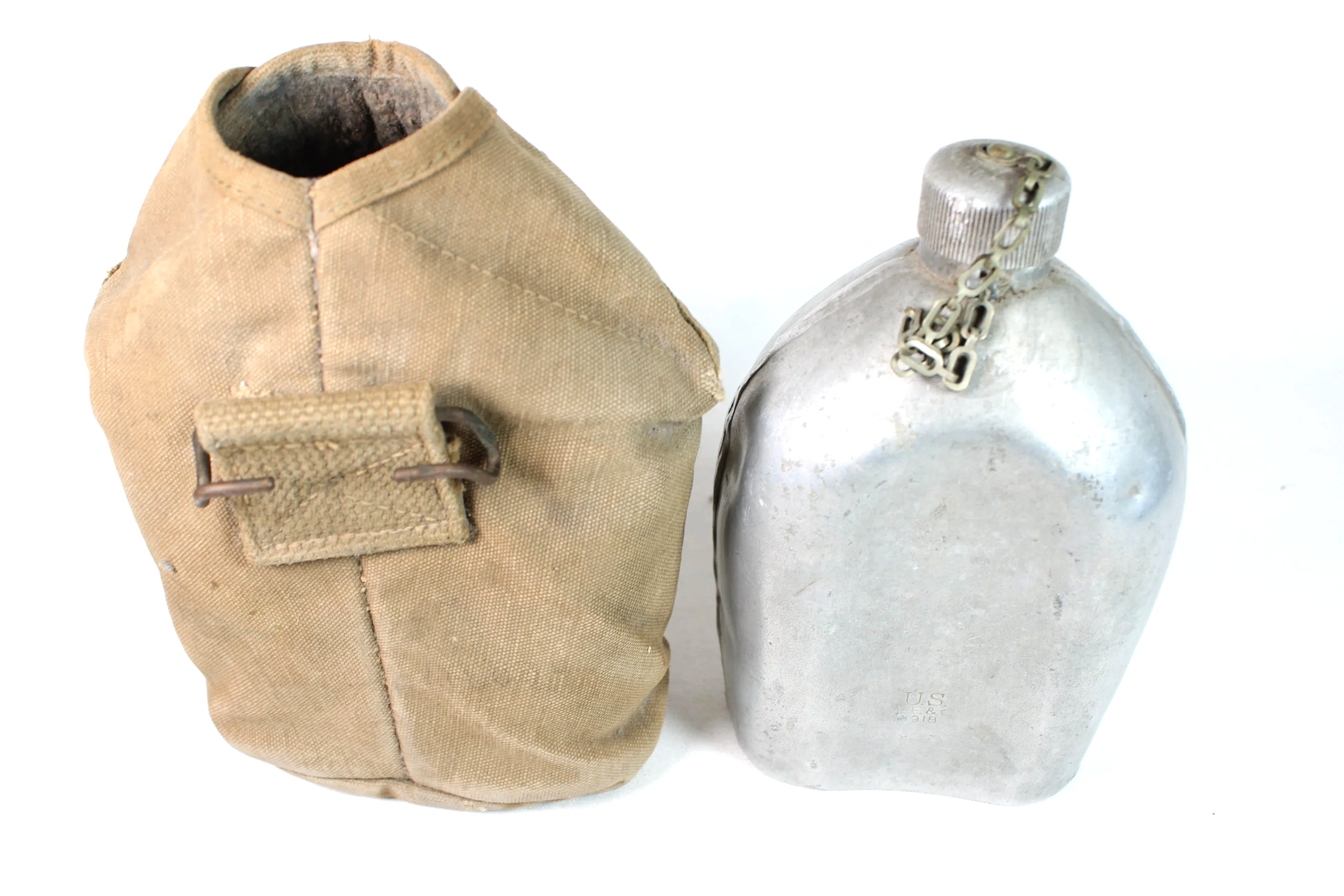 WW1 US Canteen & Tall Cover (Named)
