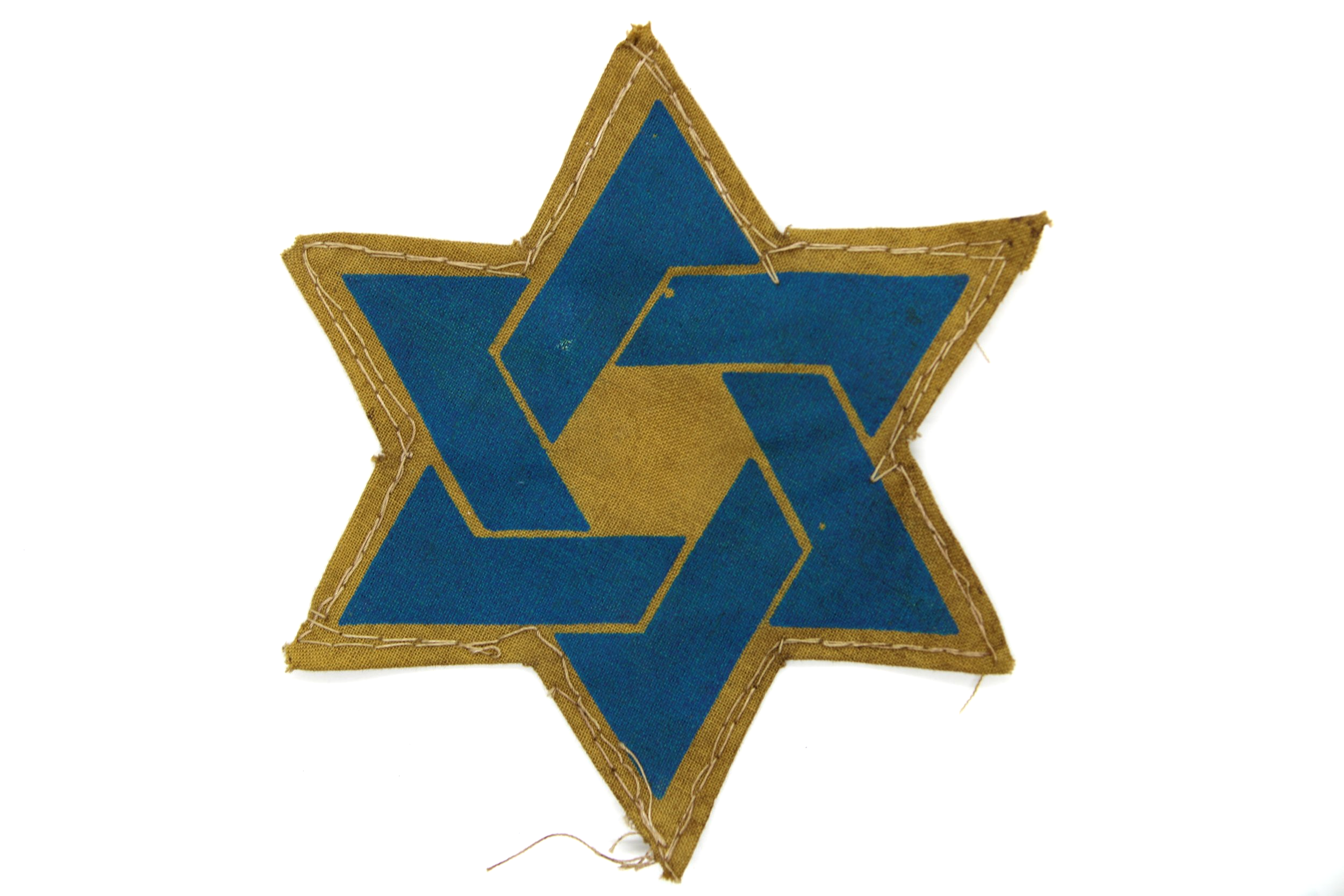WWII Reproduction Nazi Polish Ghetto Jewish Blew on Yellow Star
