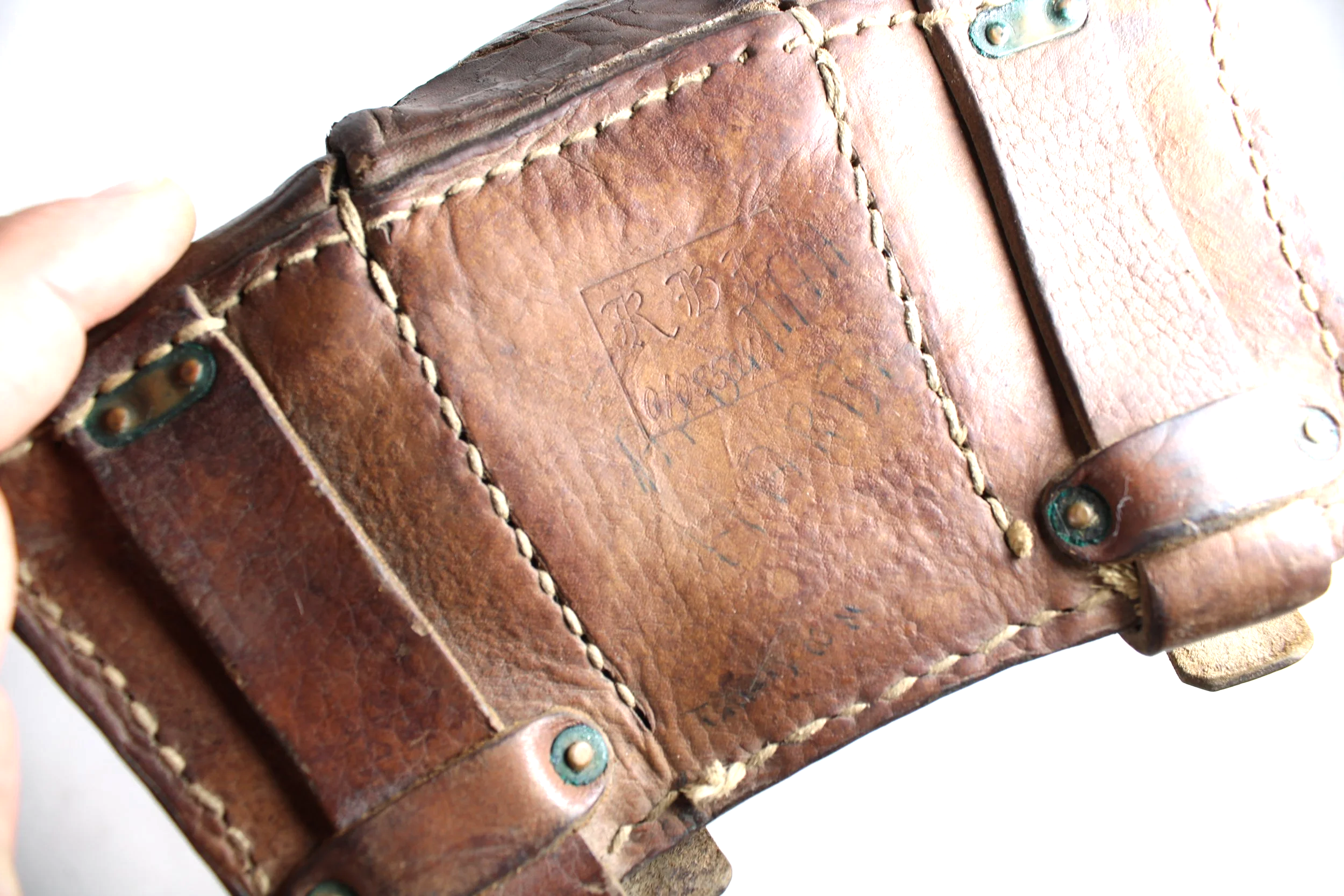 WW2 German Made RBN Marked Turkish 8MM Mauser Ammo Pouch Set (Named)