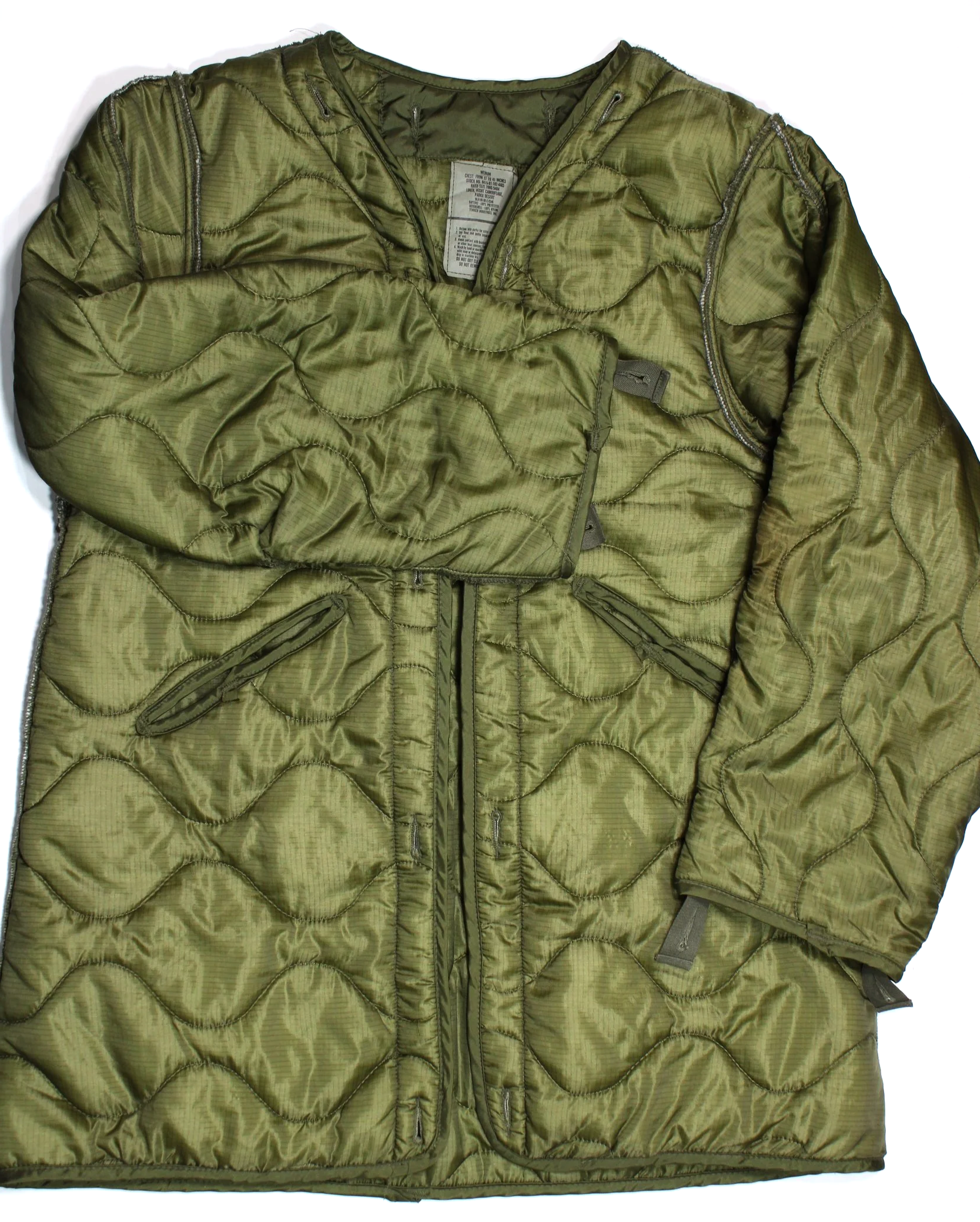 M65 M-1965 Quilted Nylon Field Jacket Liner Medium 1990