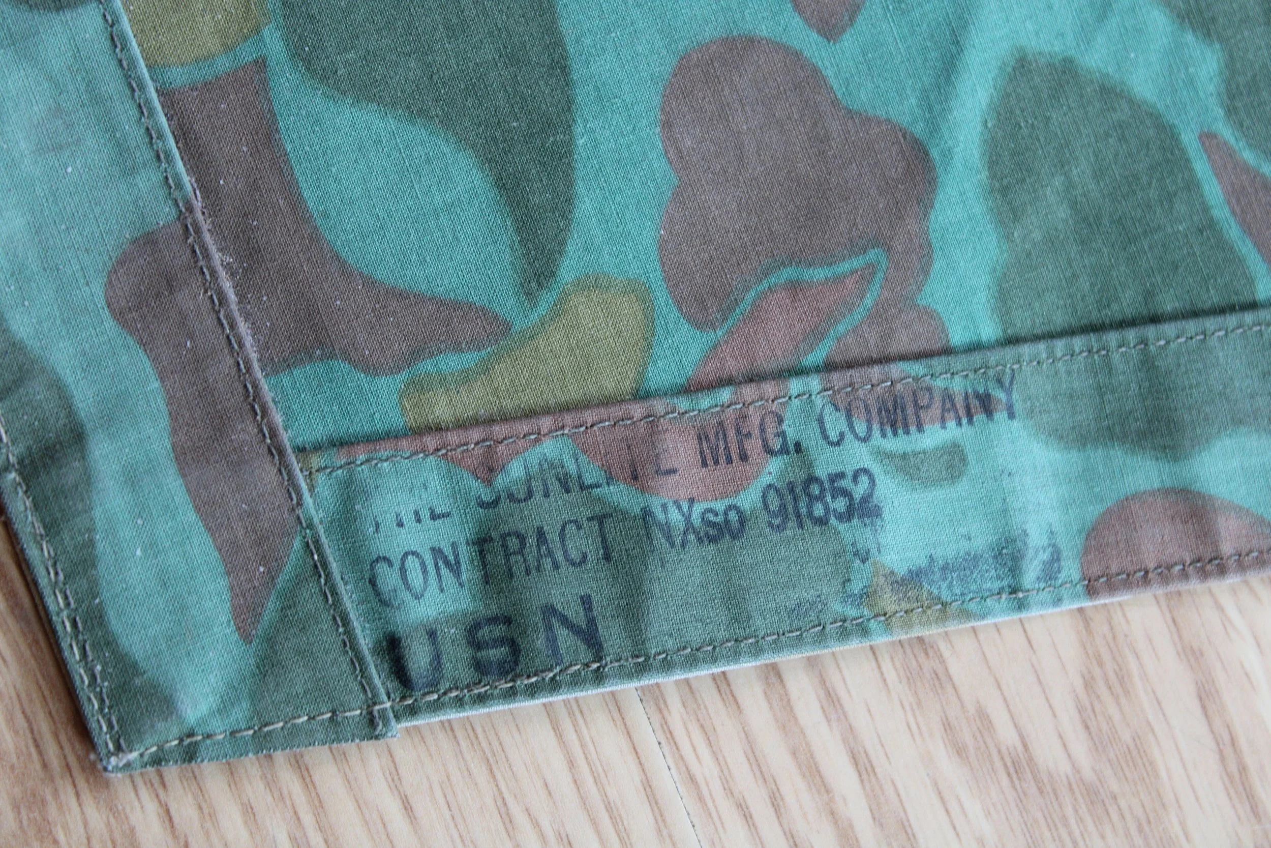 Original US WWII Navy Reversible Camouflaged Poncho