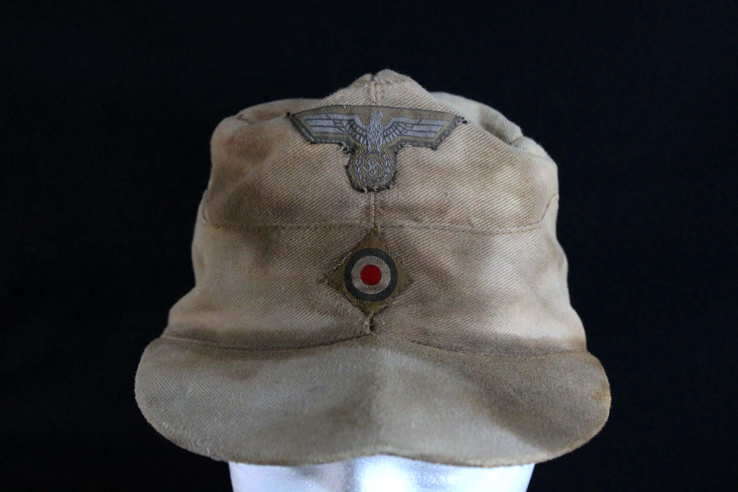 WW2 German Reproduction M41 tropical field cap (Tropenfelddienstmütze) Afrika Korps (Deutsches Afrikakorps)