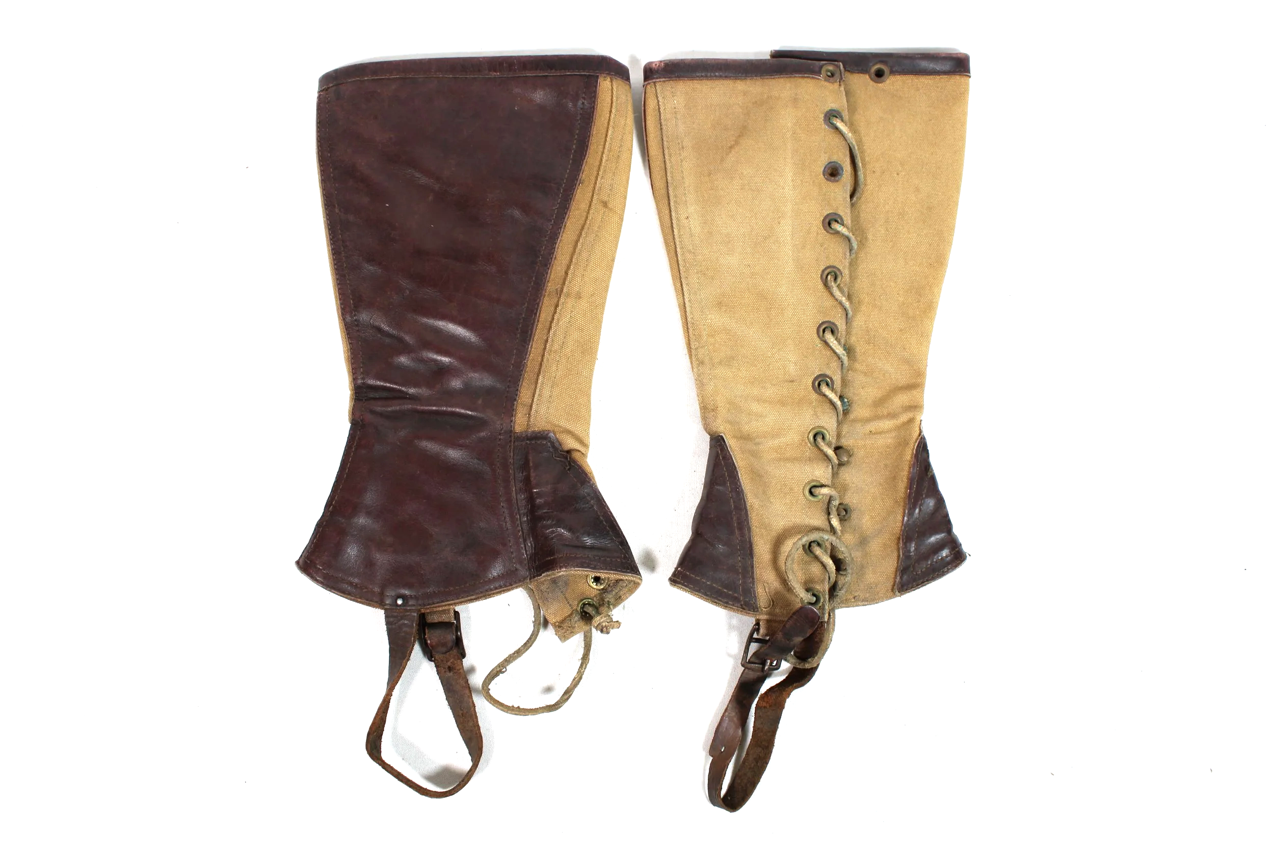 WWI US Calvery Leather Leggings Gaiters