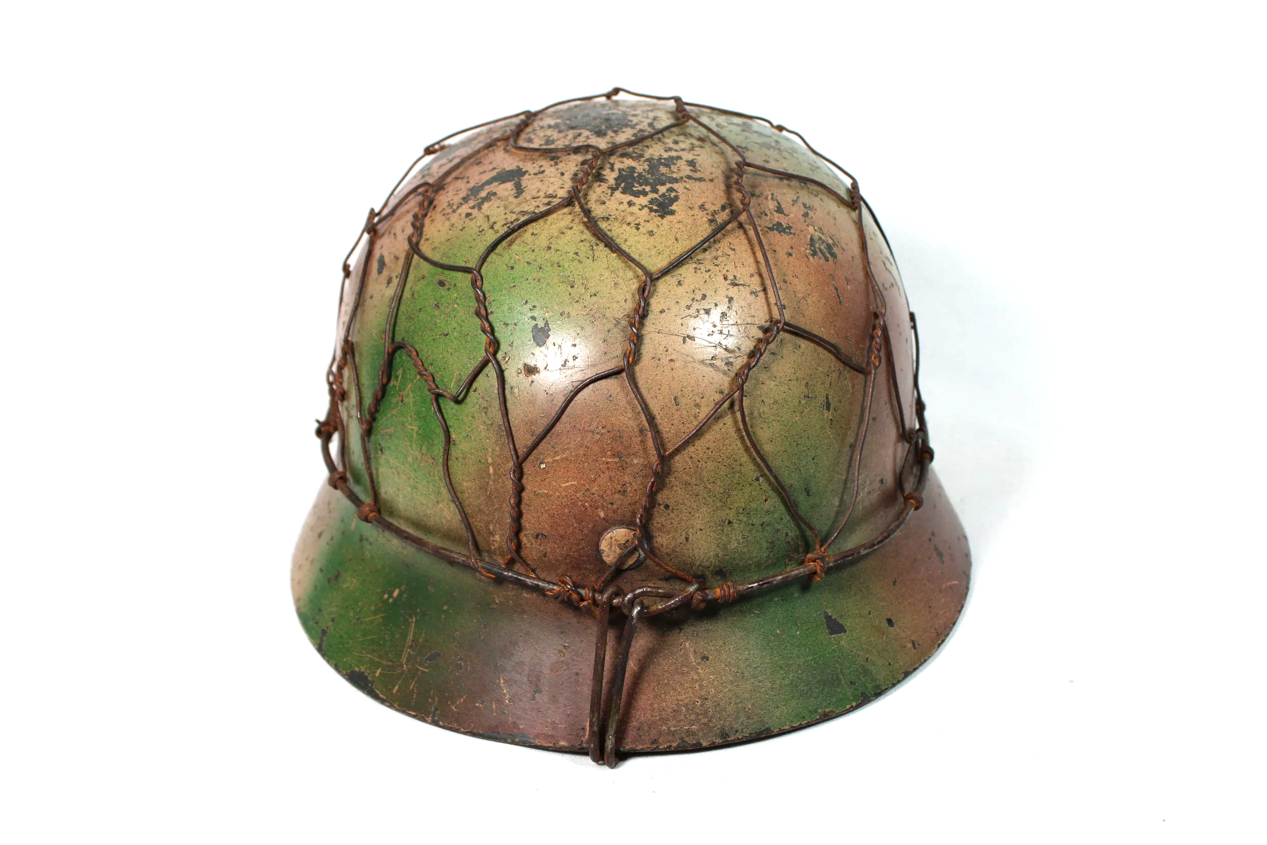 Waffen SS Normandy Camouflage Chicken Wire M35 Reproduction German Helmet