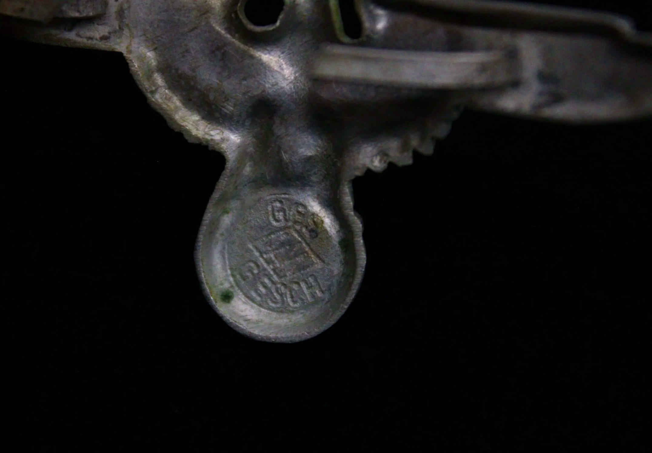 Reproduction WW2 German Waffen SS "Totenkopf" Visor Cap Skull & Eagle Set Ges. Gesch. E.W. Assmann & Sohne