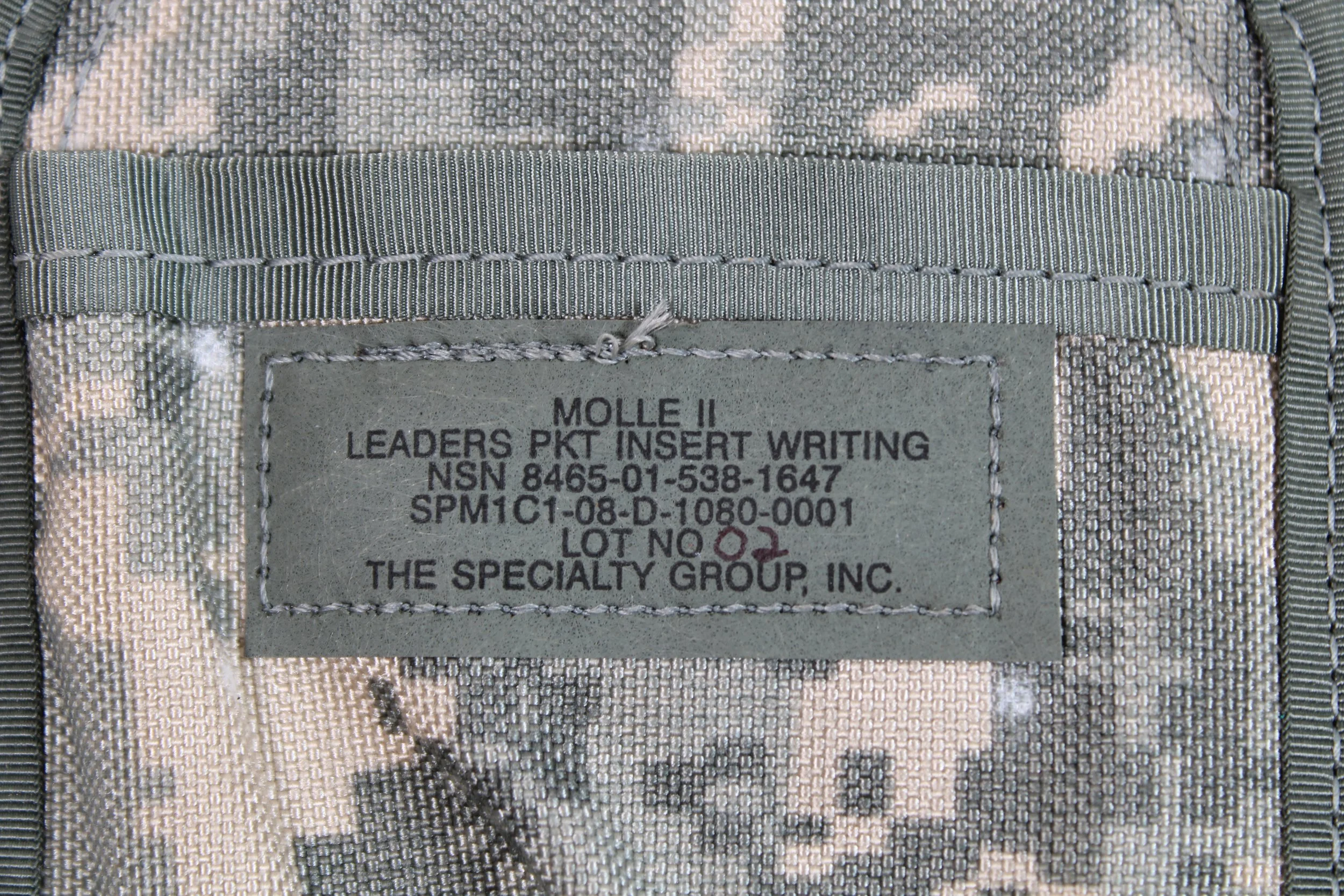 ACU Leaders Pocket Writing Pen Incert USGI MOLLE II