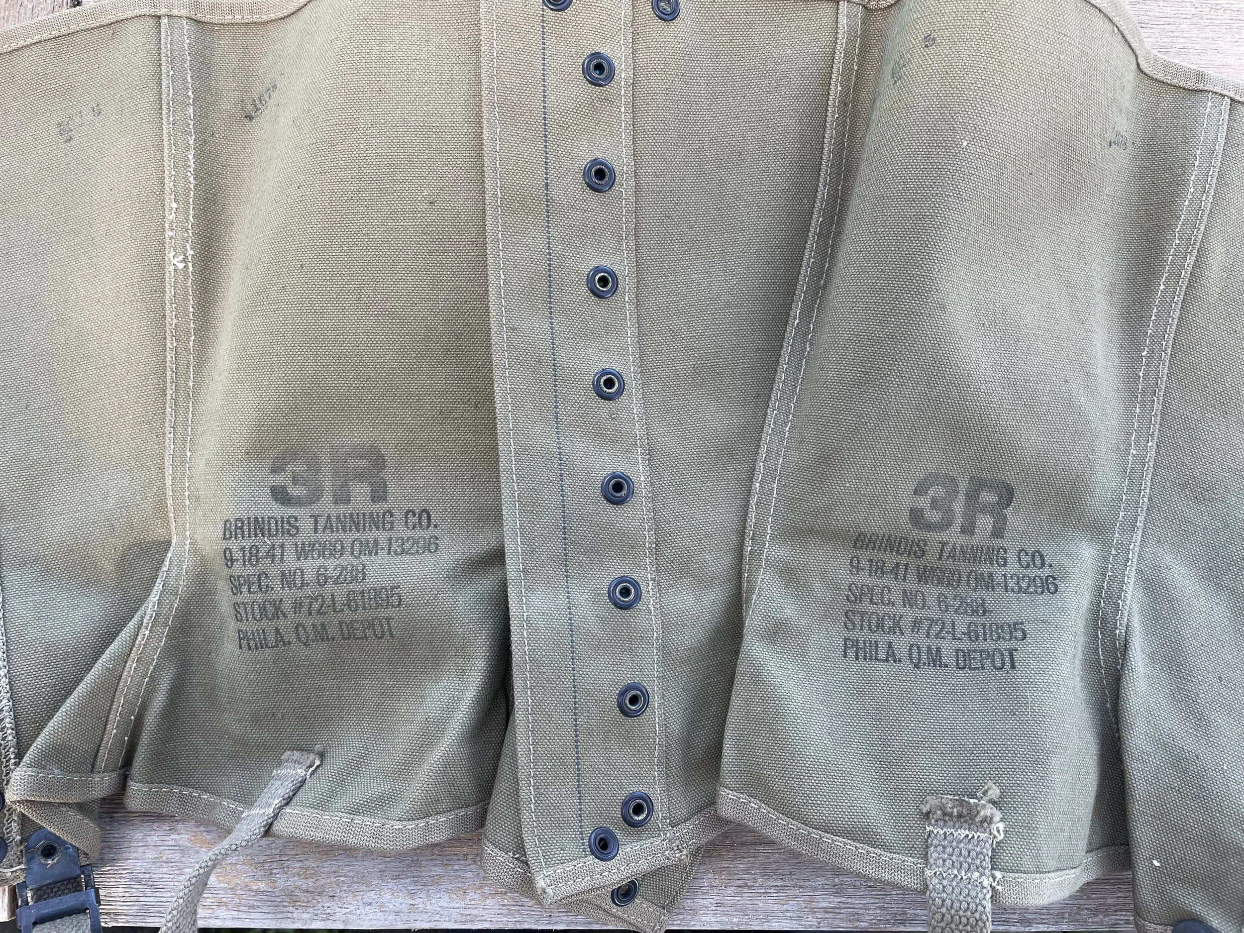 WW2 Brindis Tanning Co M38 Gaiter Leggings 1941 Dated