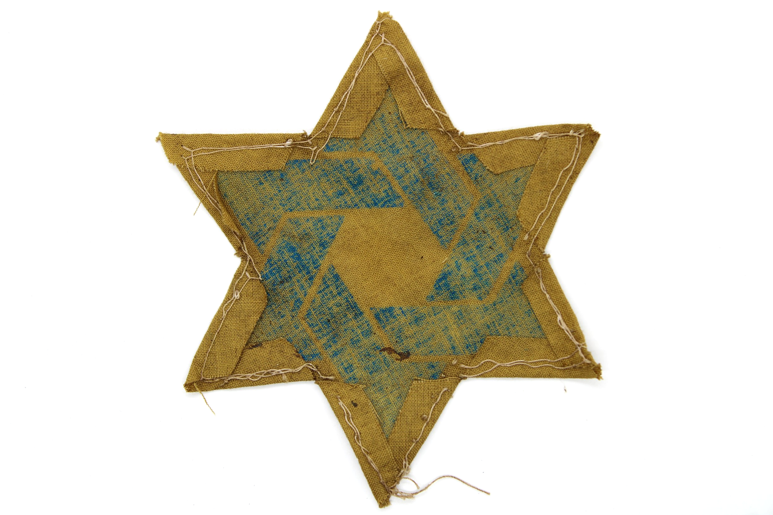 WWII Reproduction Nazi Polish Ghetto Jewish Blew on Yellow Star