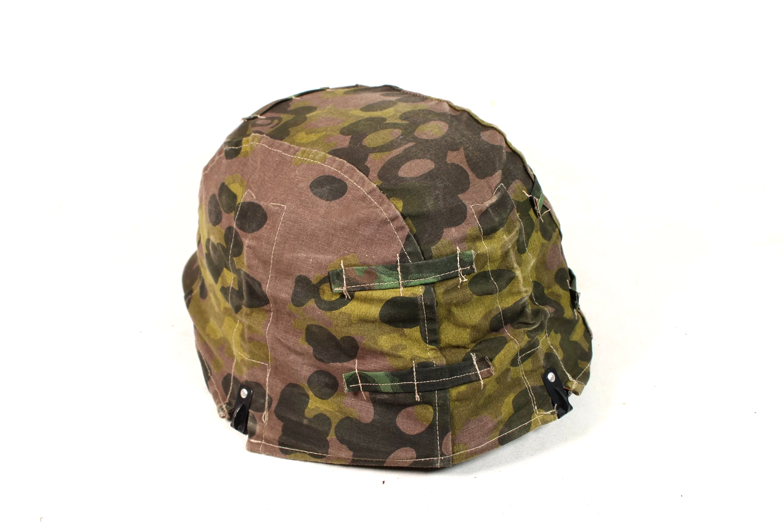 Reproduction Waffen SS WW2 German Overprint 5/6 Camo Helmet Cover W/Mixed Loops