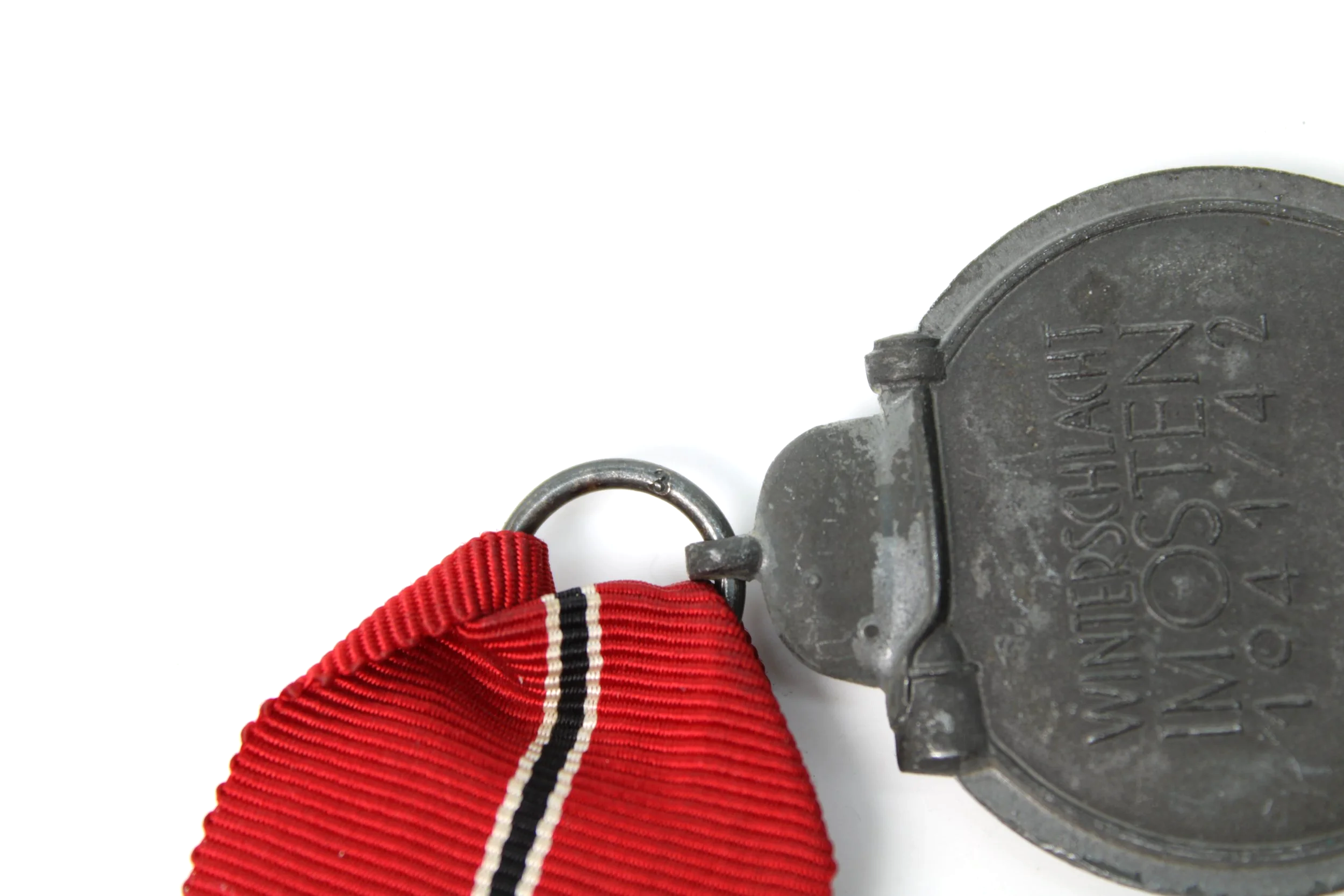 Original WW2 German Eastern Front Medal / Ost Medal (Ostmedaille) Marked (3) Wilhelm Deumer