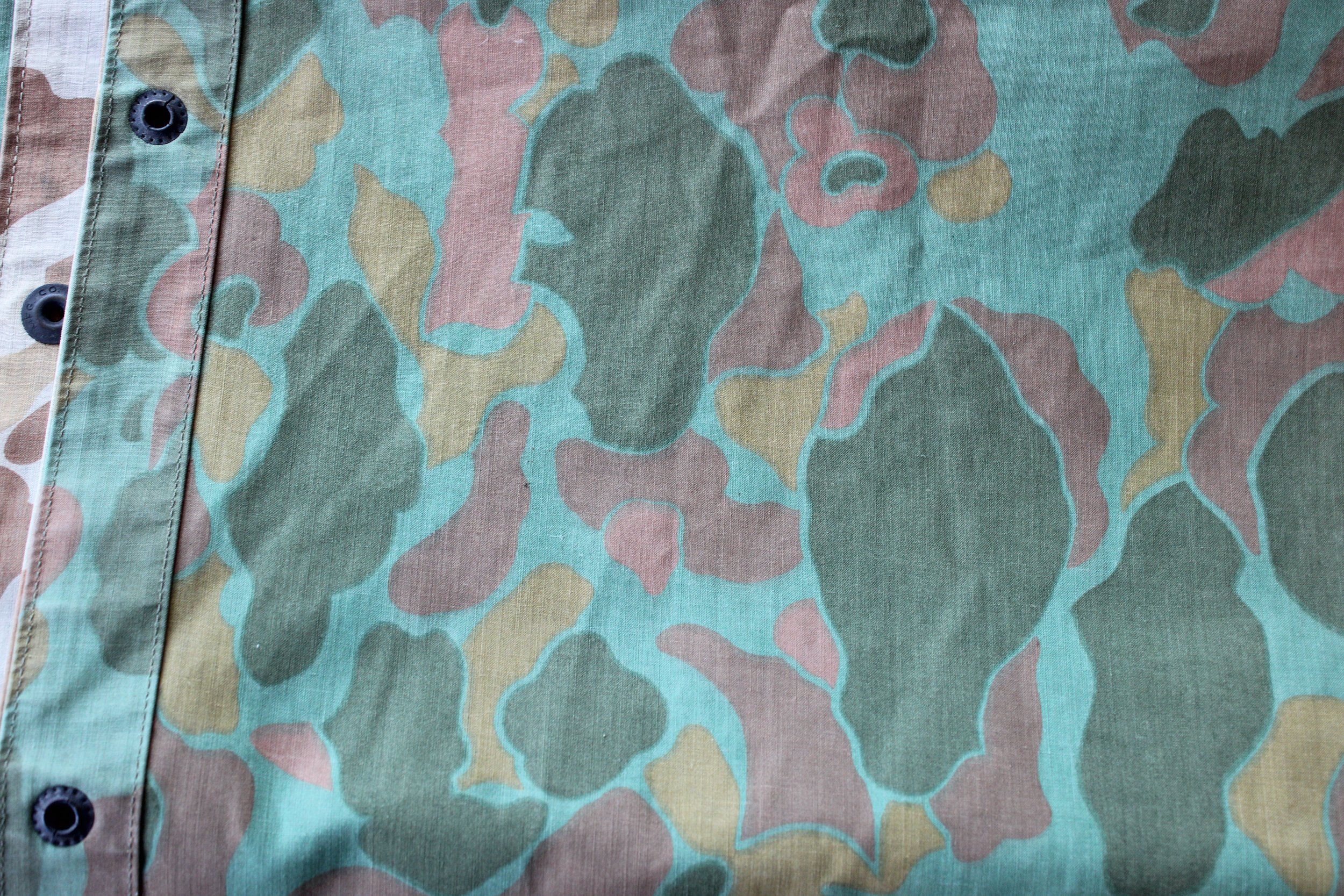 Original US WWII Navy Reversible Camouflaged Poncho