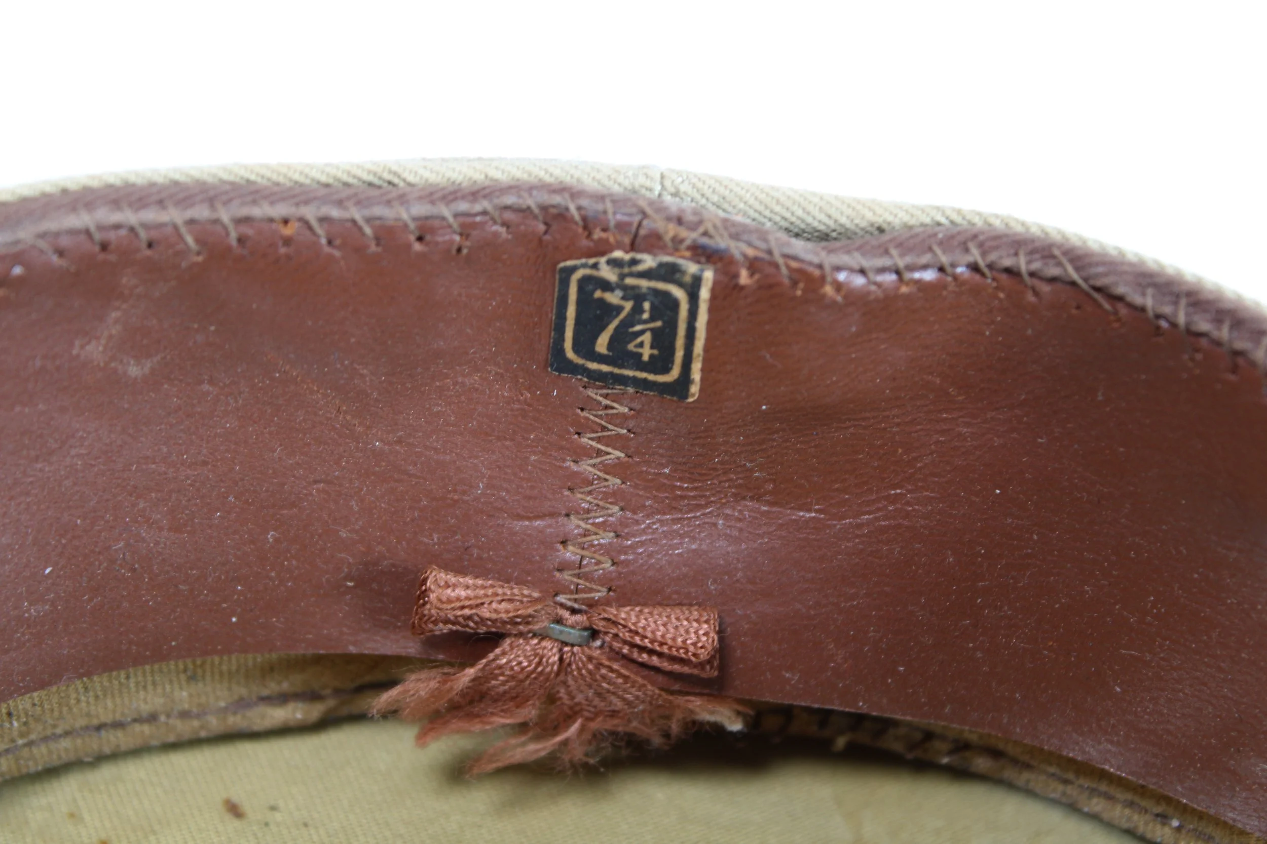 WWII US Enlisted Khaki Visor Cap Large