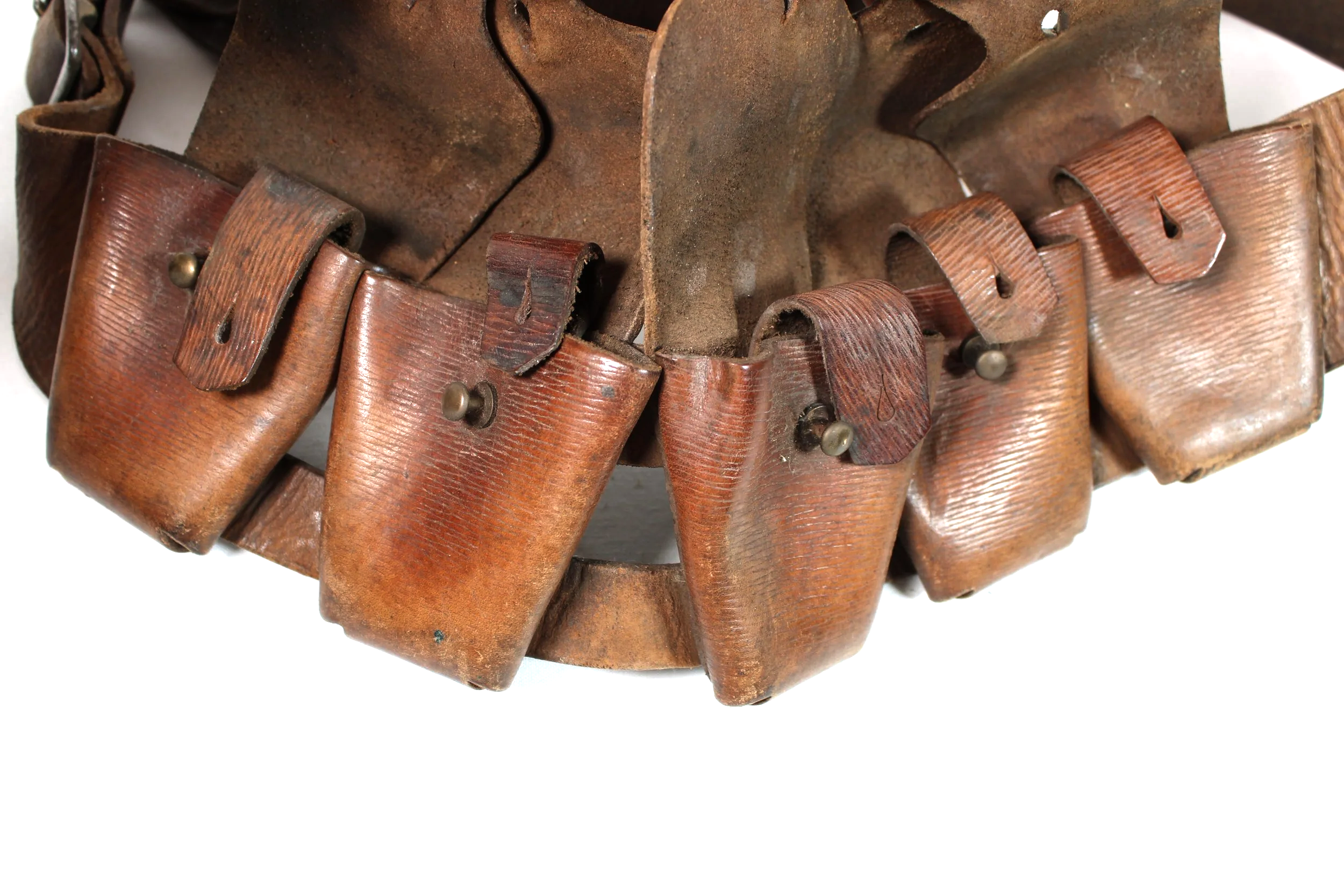 WW1 1903 Pattern British Army 303 Lee Enfield Leather Ammunition Bandolier 1918 Dated