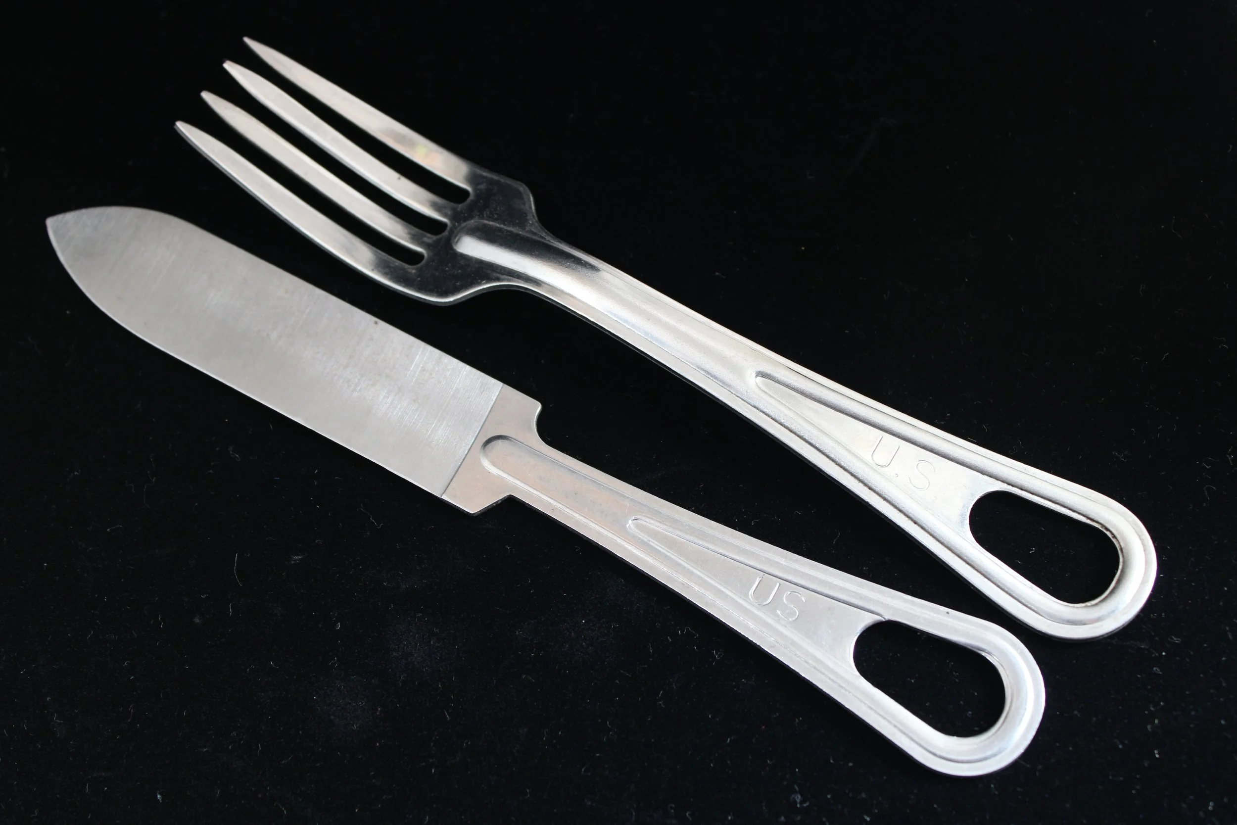 Vietnam War 1962 PATTERN FIELD MESS KIT MEAT CAN FORK & KNIFE UTENSIL